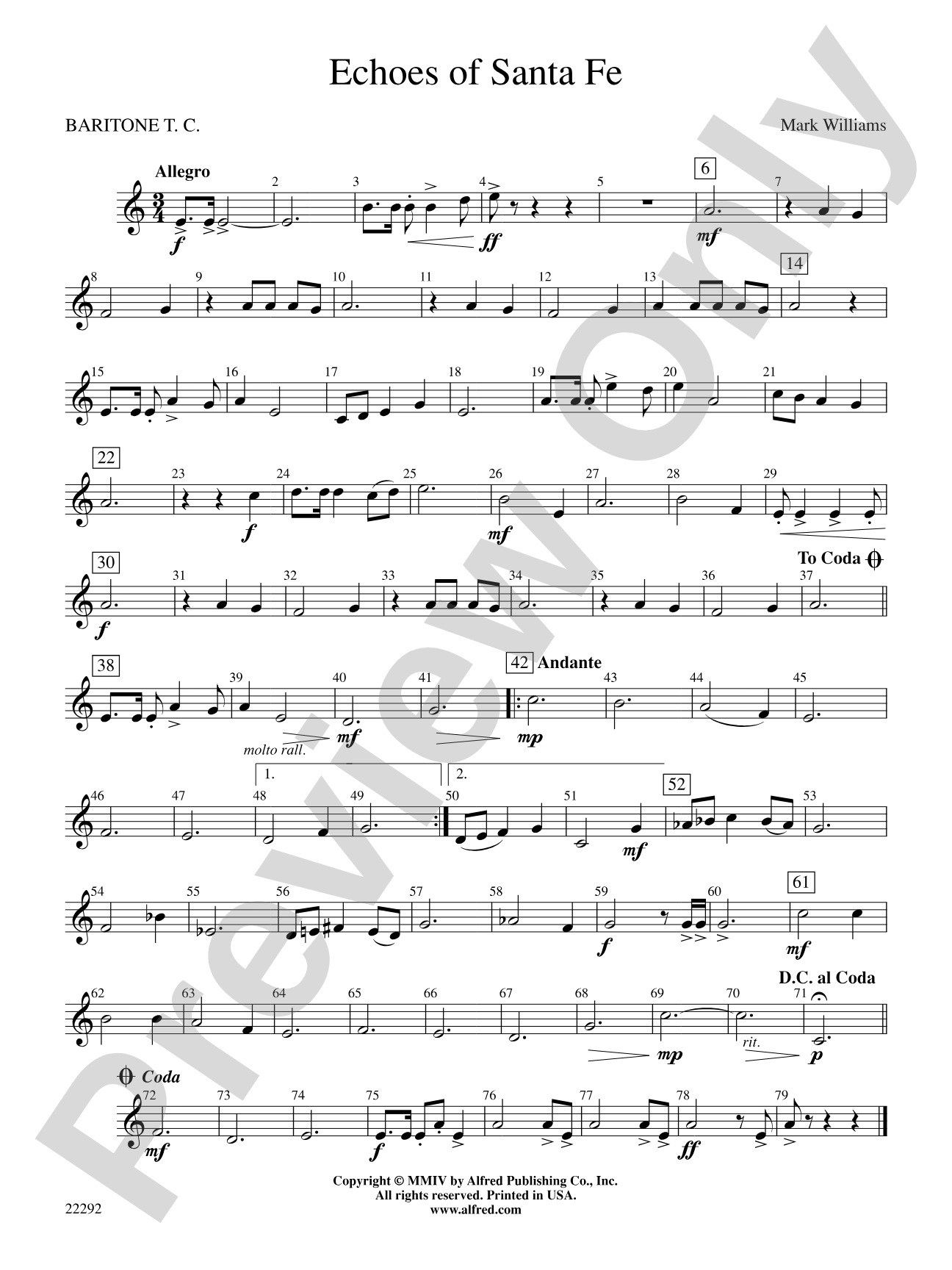 Echoes of Santa Fe: Baritone T.C.