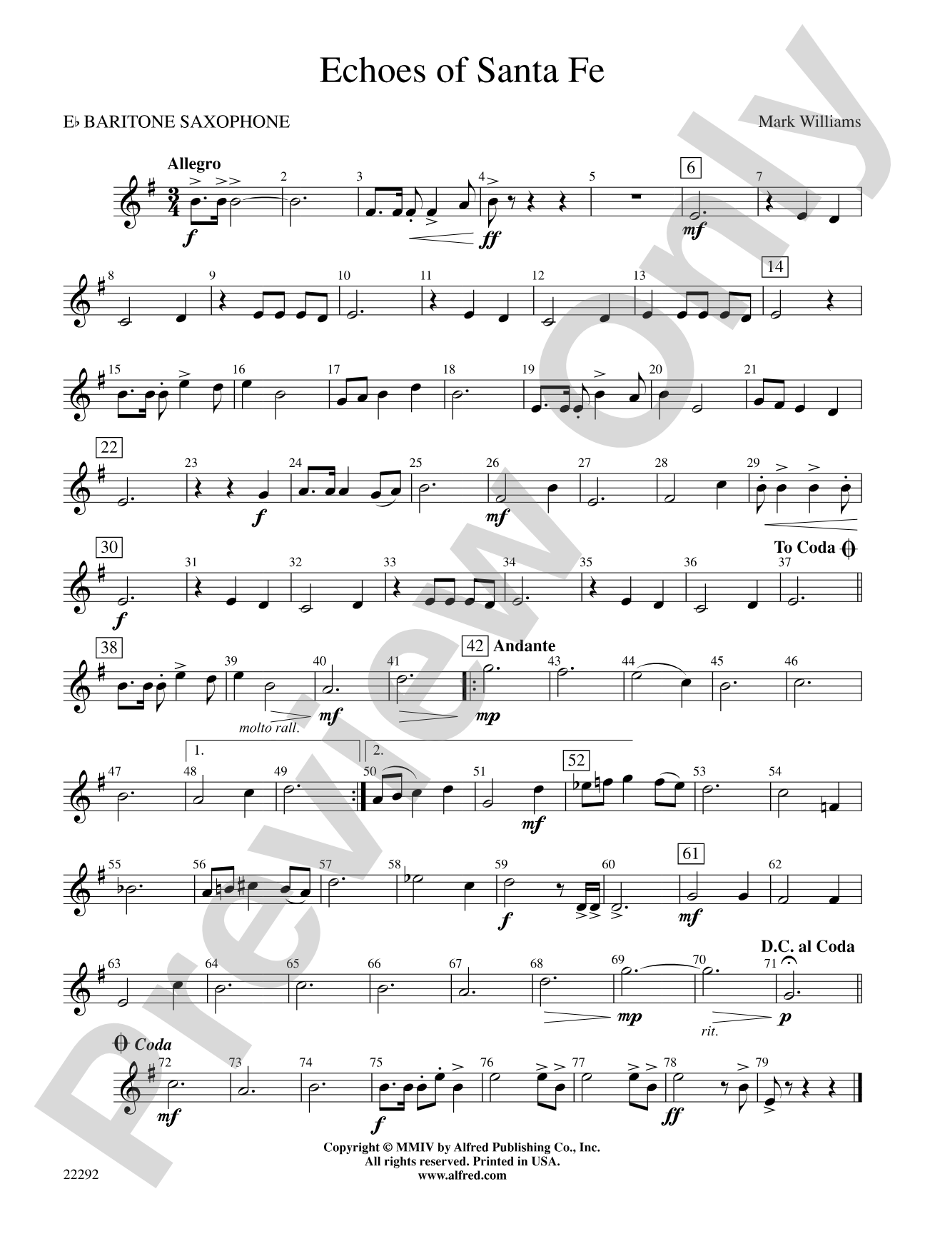 Echoes of Santa Fe: E-flat Baritone Saxophone