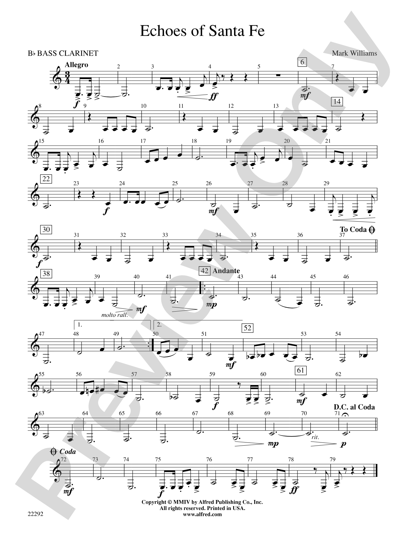 Echoes of Santa Fe: B-flat Bass Clarinet