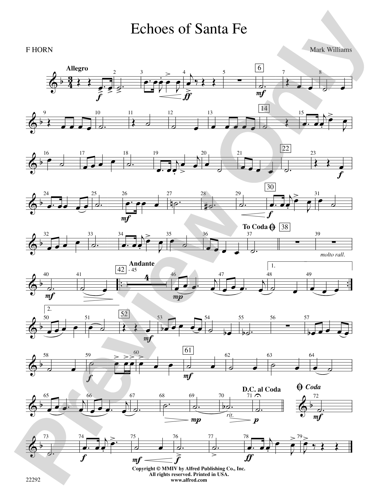 Echoes of Santa Fe: 1st F Horn