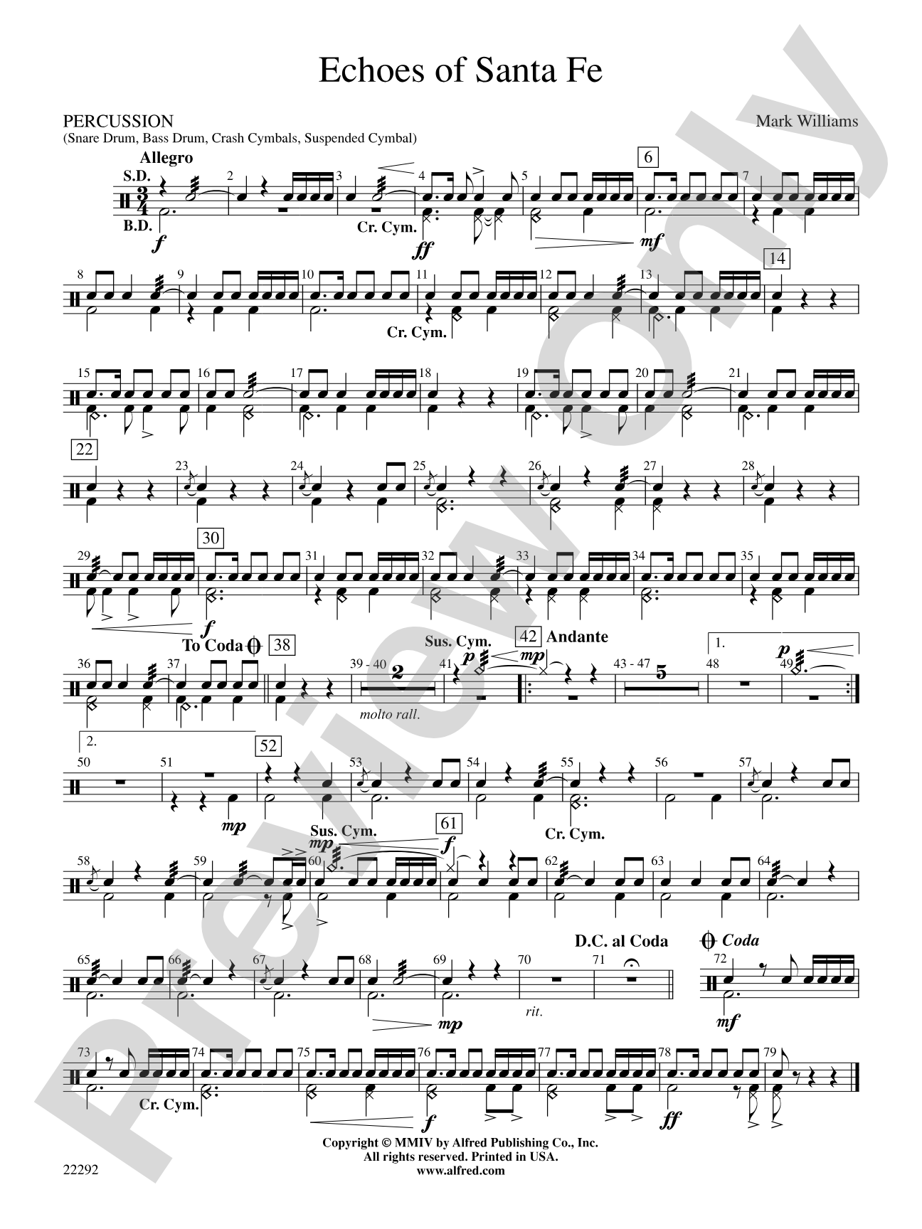 Echoes of Santa Fe: 1st Percussion