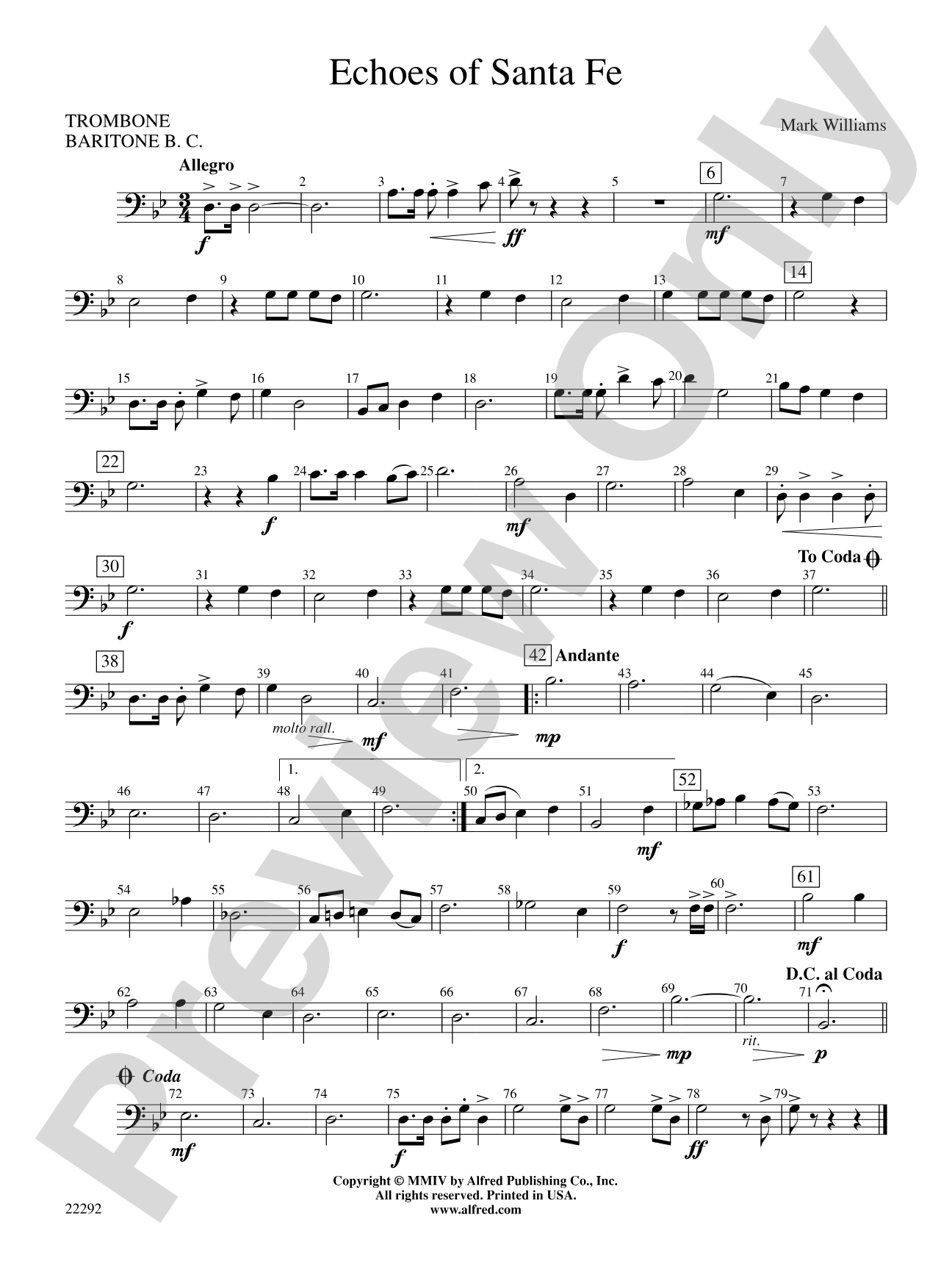Echoes of Santa Fe: 1st Trombone