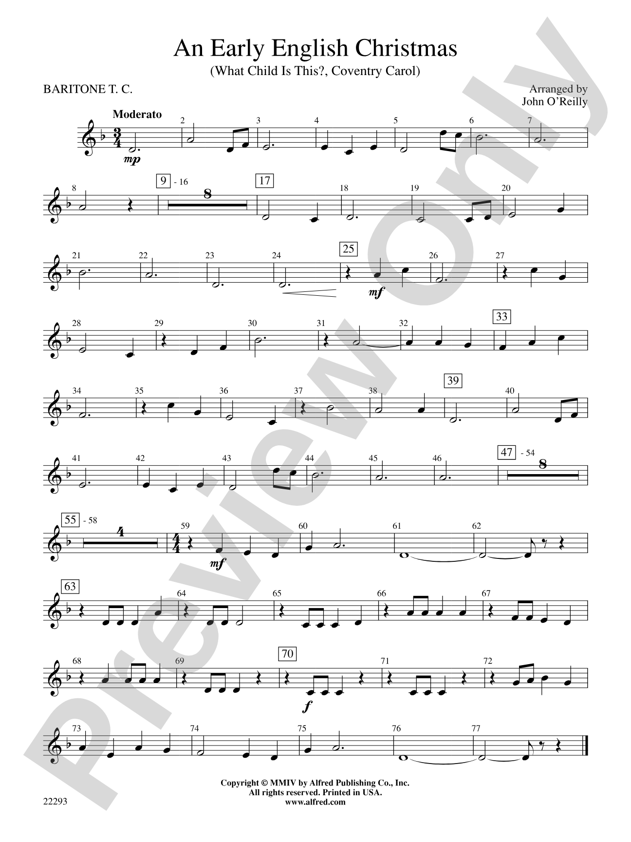 Early English Christmas: Baritone T.C.