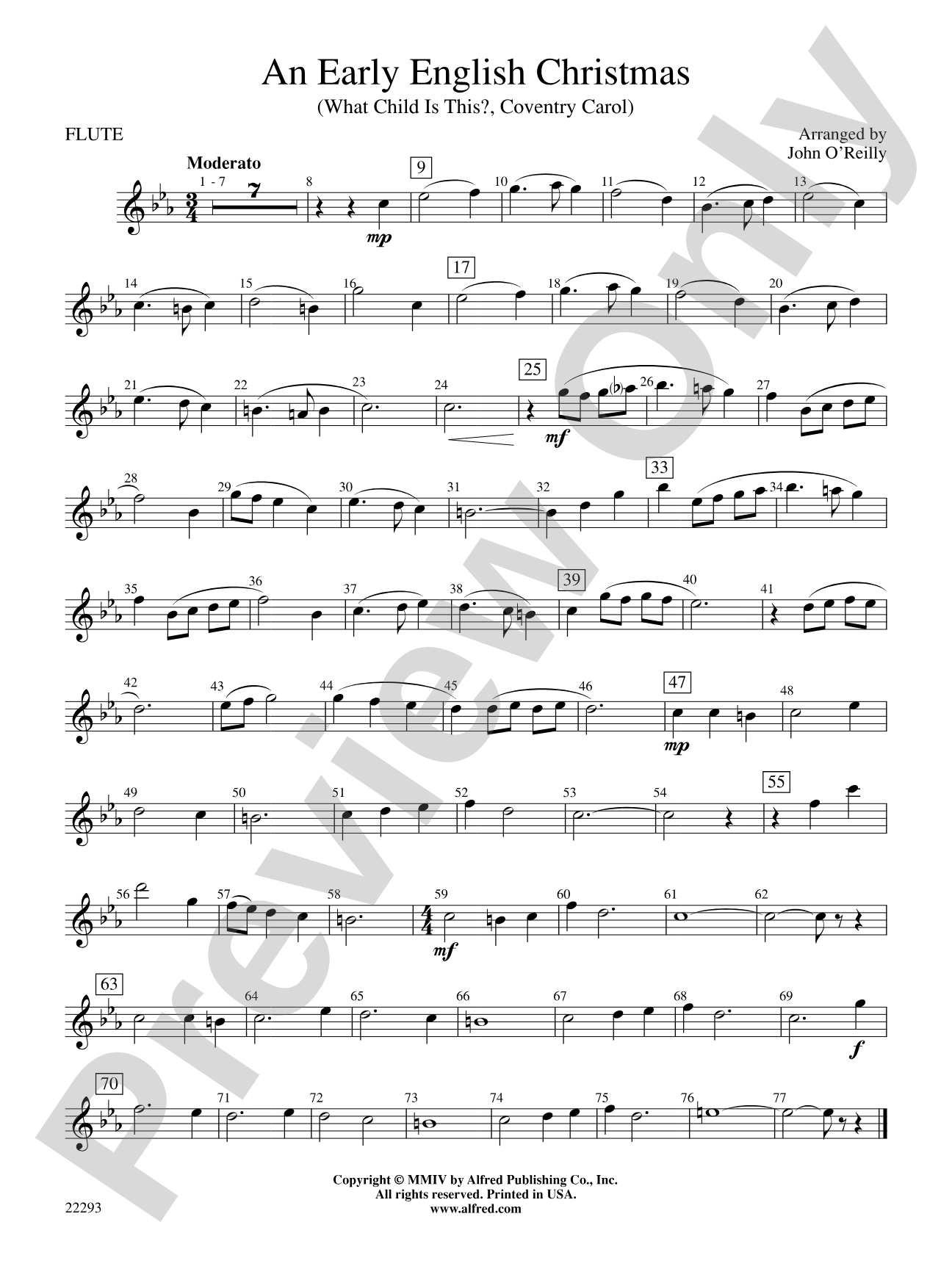 Early English Christmas: Flute