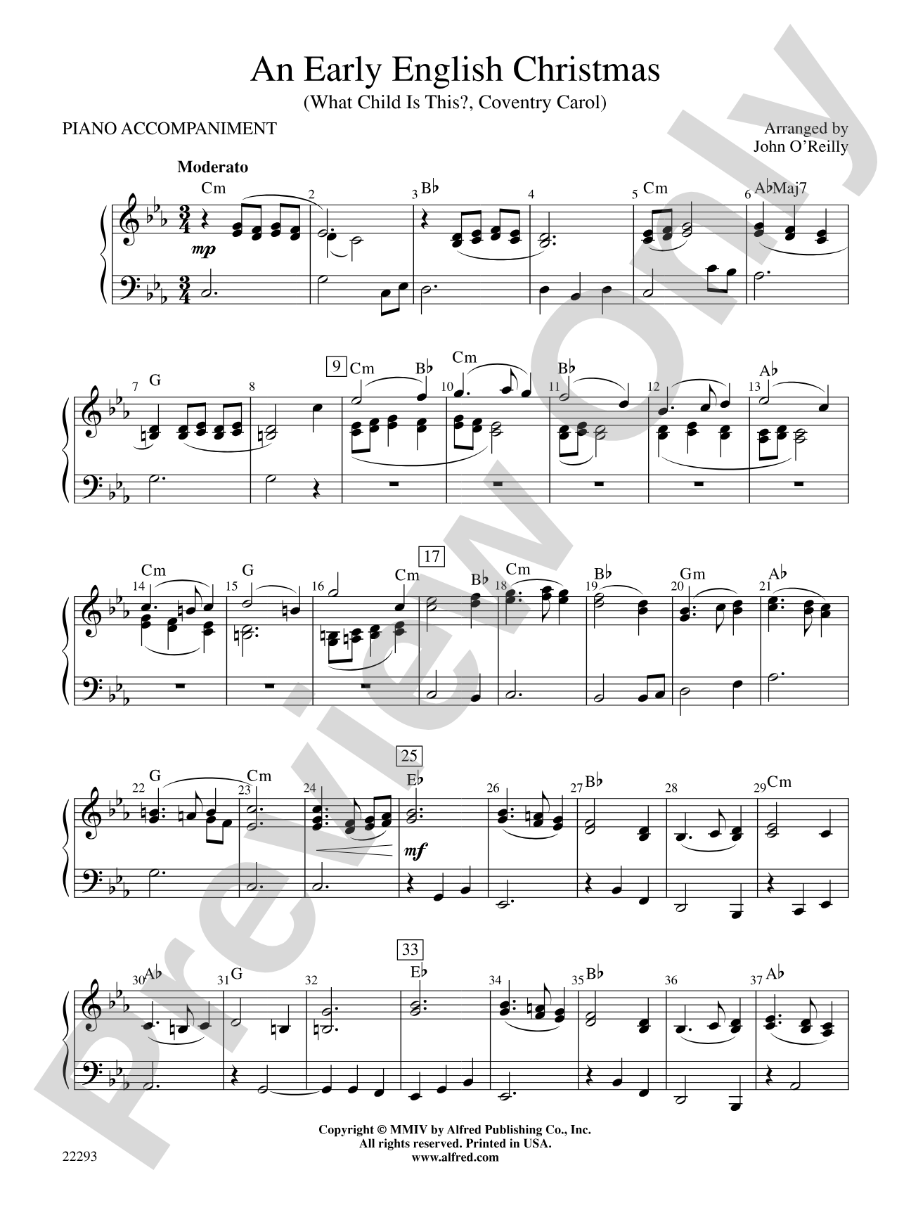 Early English Christmas: Piano Accompaniment