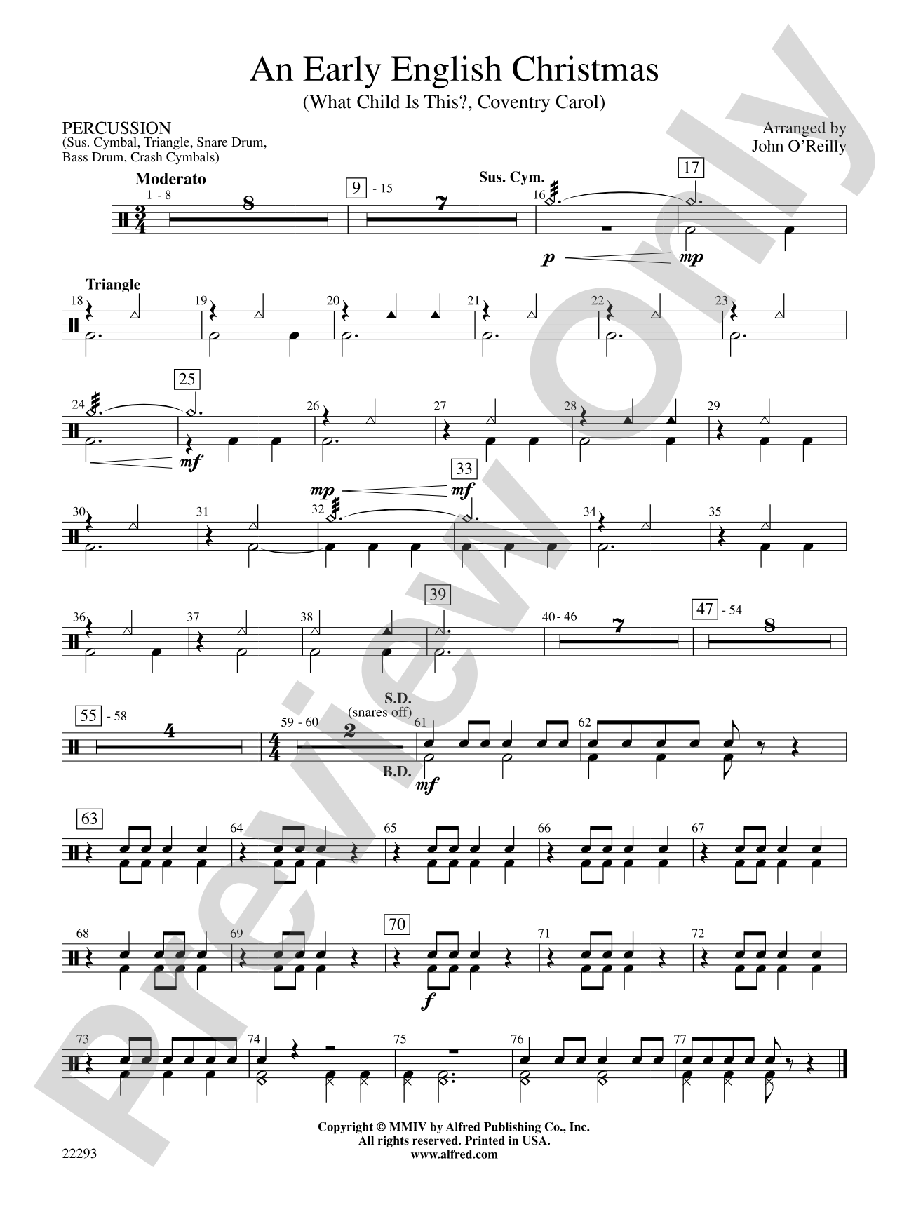 Early English Christmas: 1st Percussion