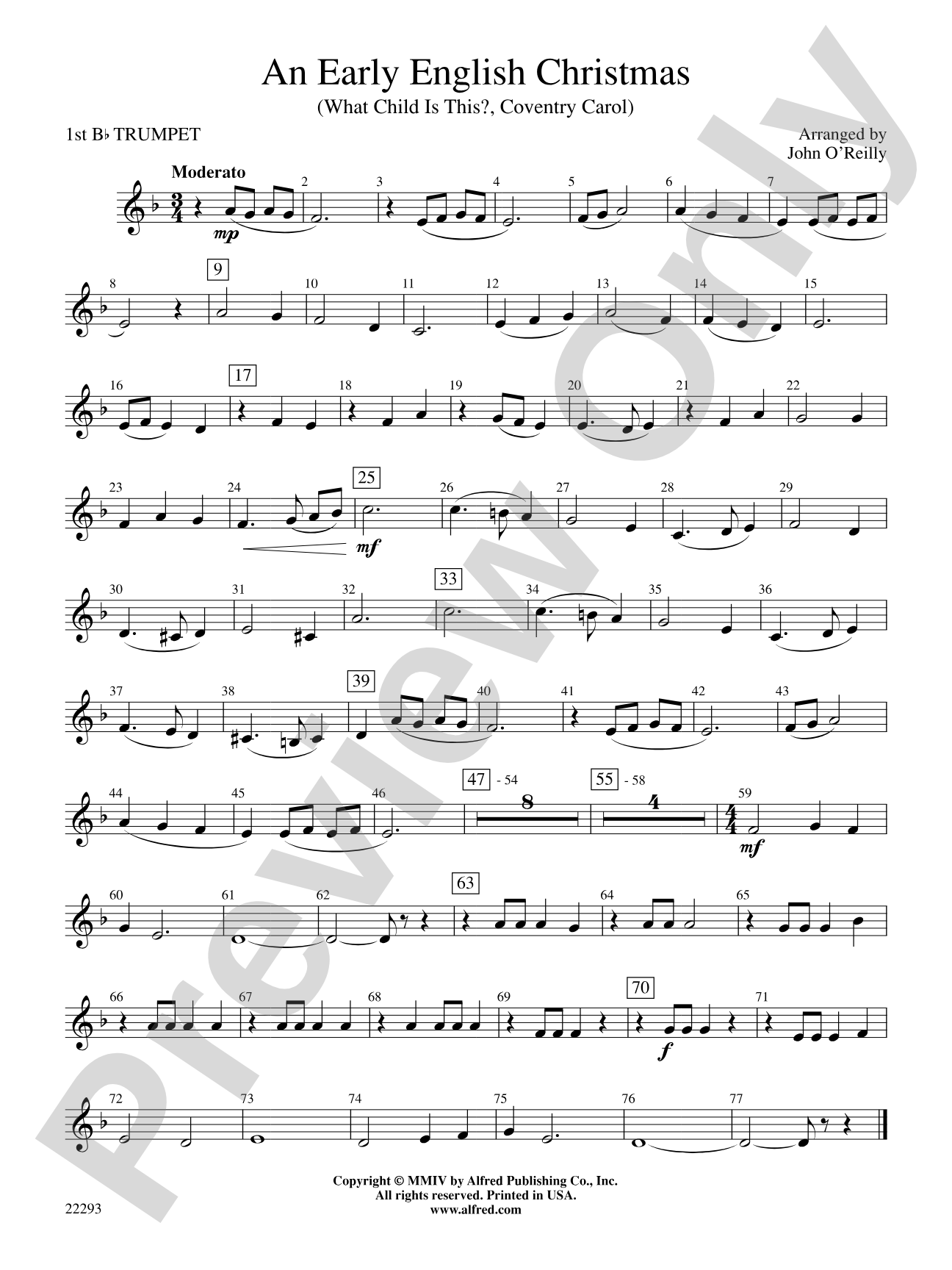 Early English Christmas: 1st B-flat Trumpet