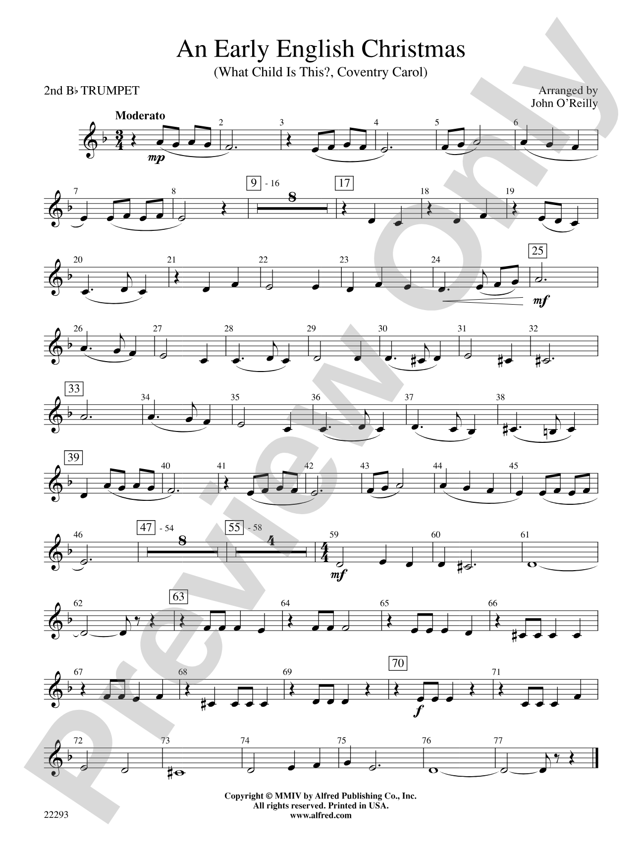 Early English Christmas: 2nd B-flat Trumpet