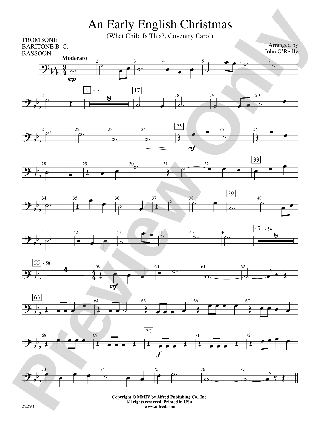 Early English Christmas: 1st Trombone