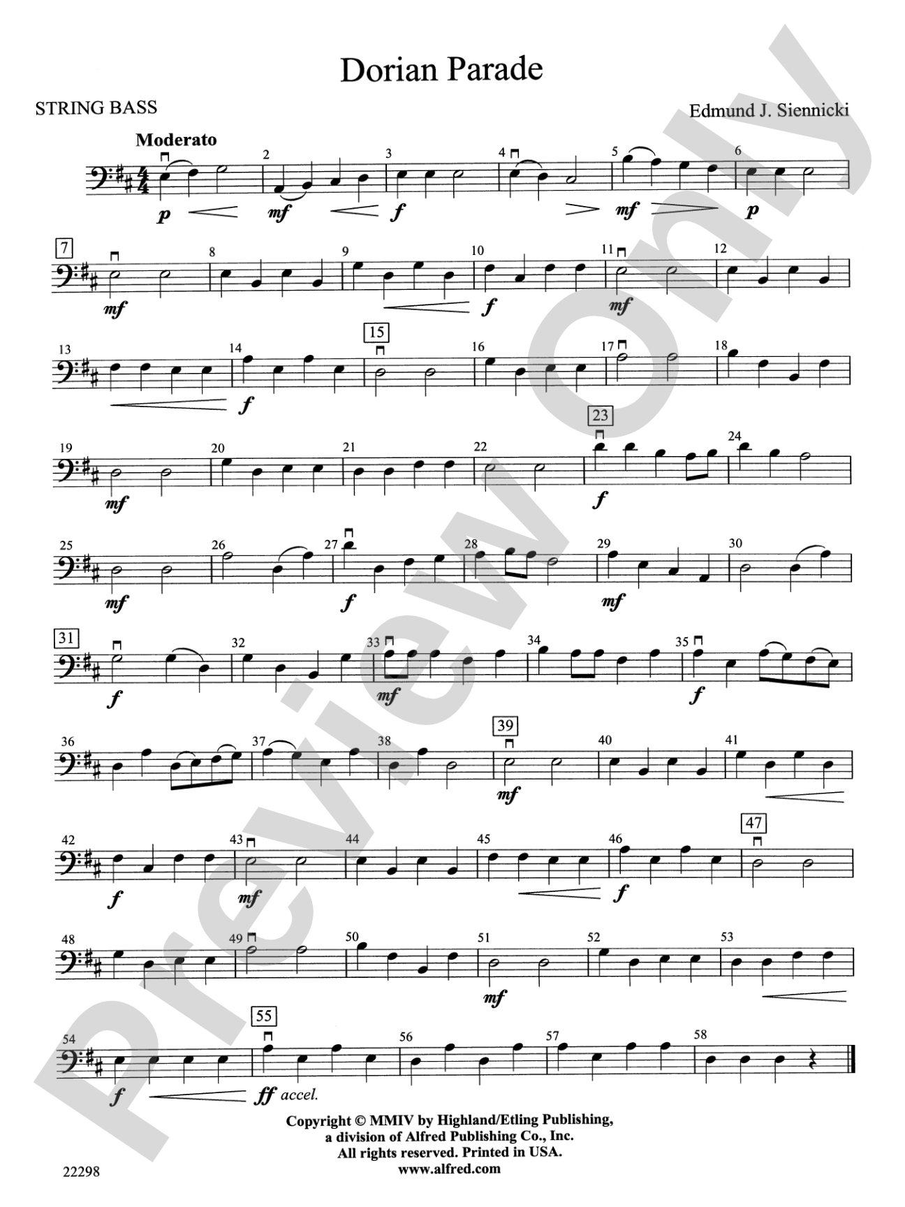 Dorian Parade: String Bass