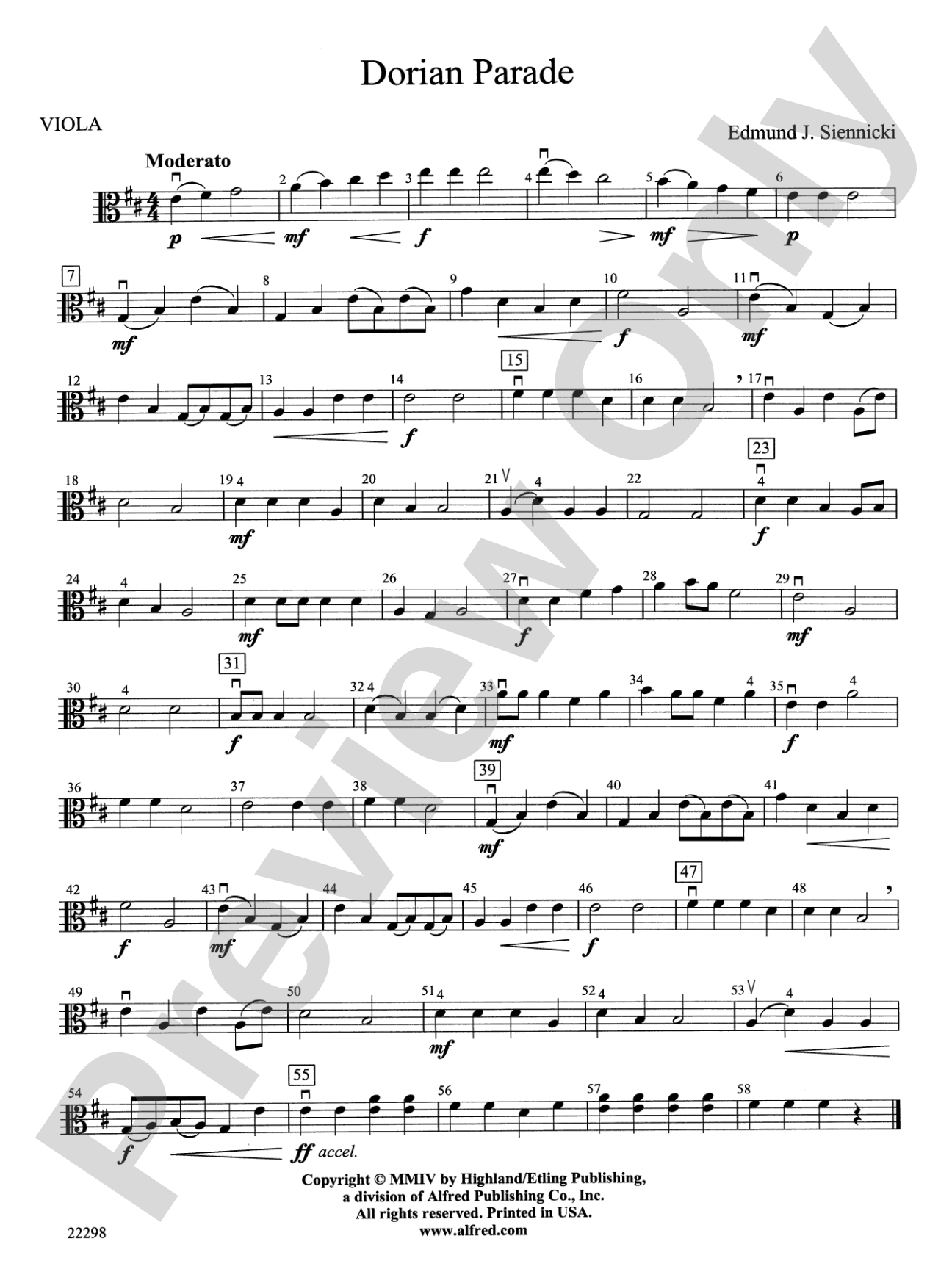 Dorian Parade: Viola