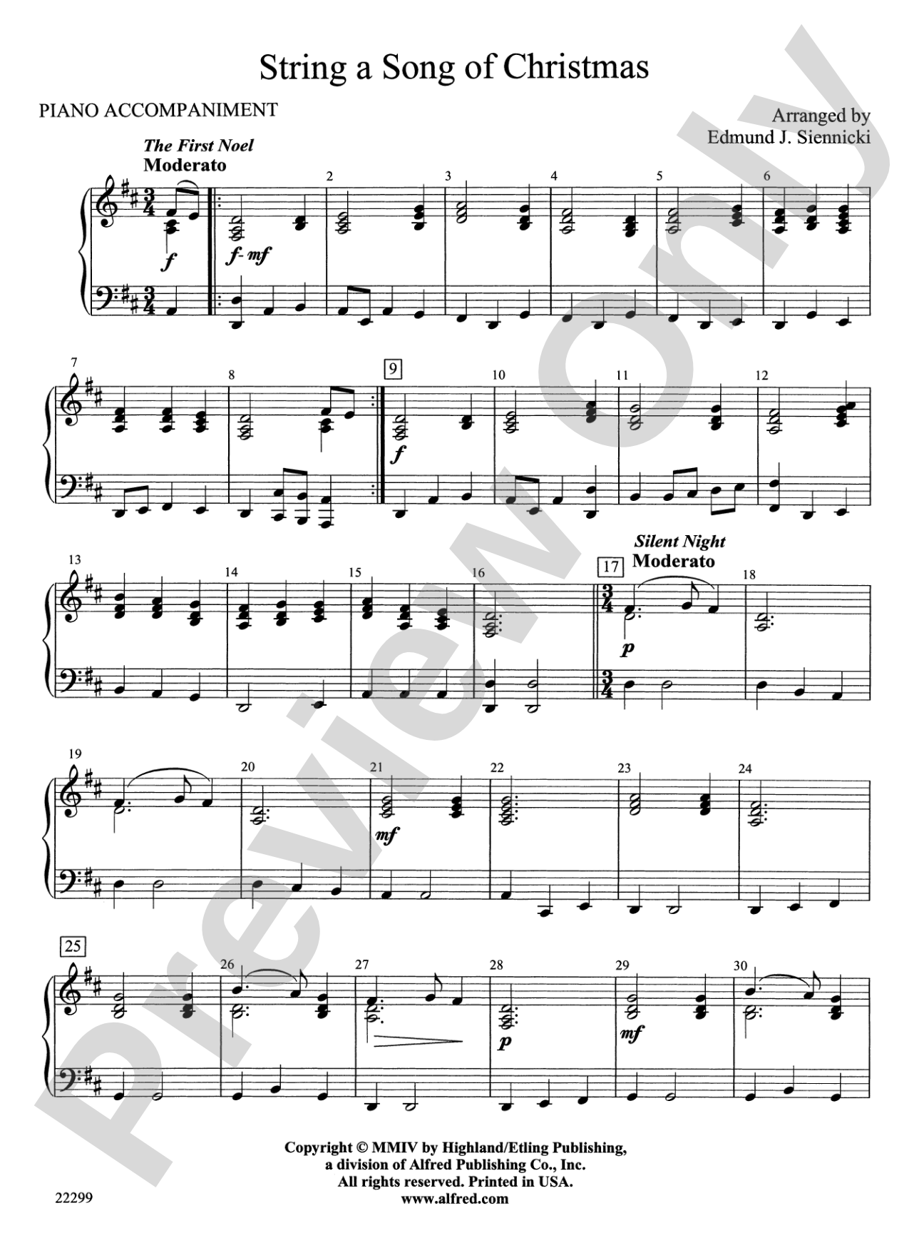 String a Song of Christmas: Piano Accompaniment