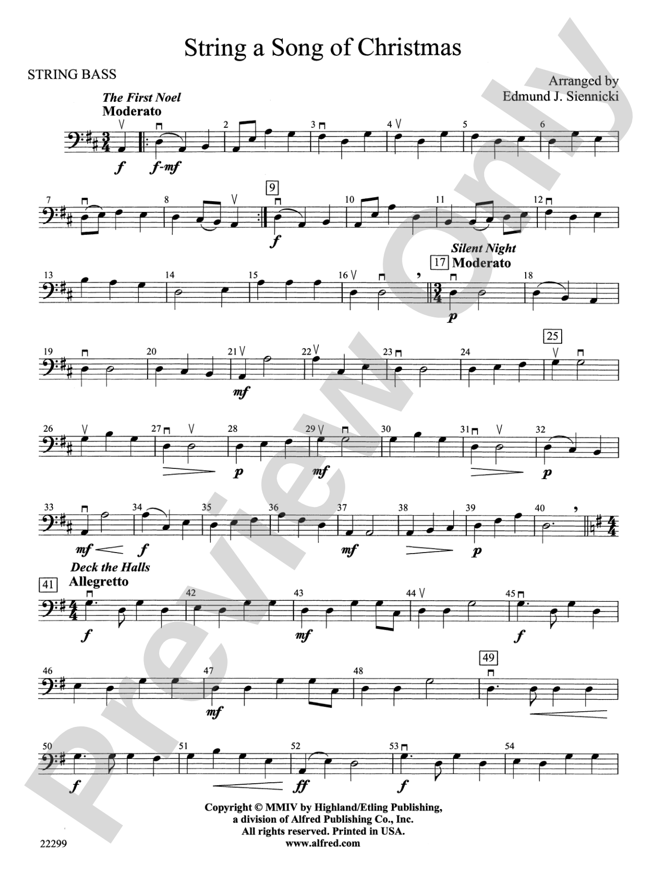 String a Song of Christmas: String Bass