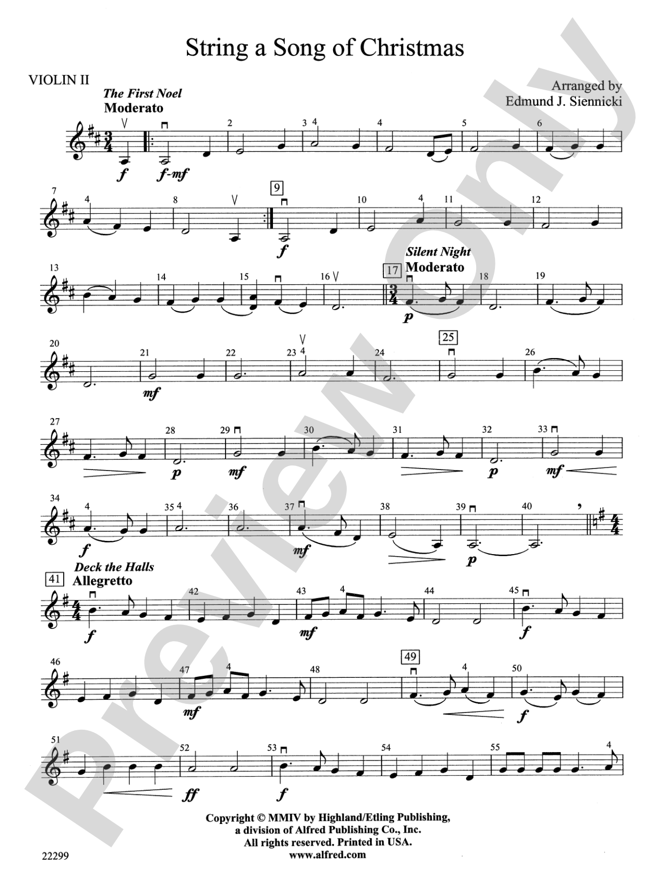 String a Song of Christmas: 2nd Violin