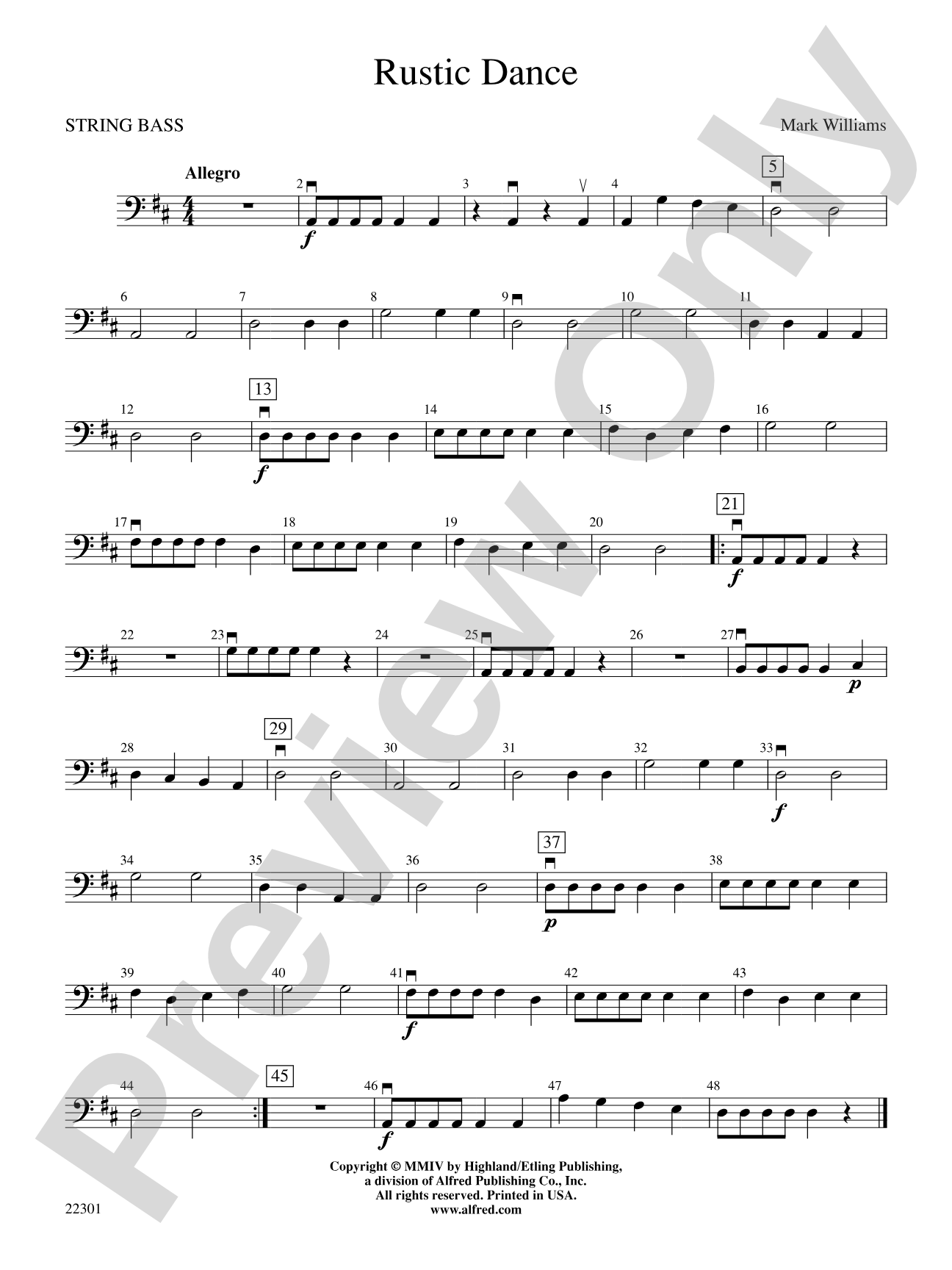 Rustic Dance: String Bass