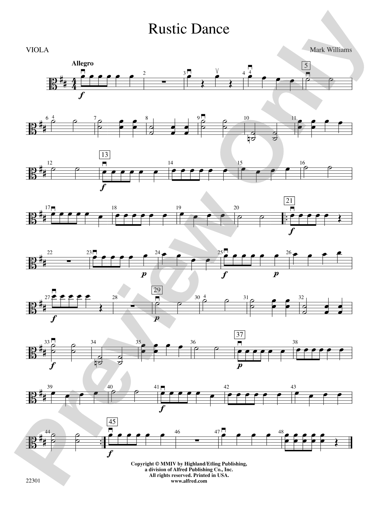 Rustic Dance: Viola