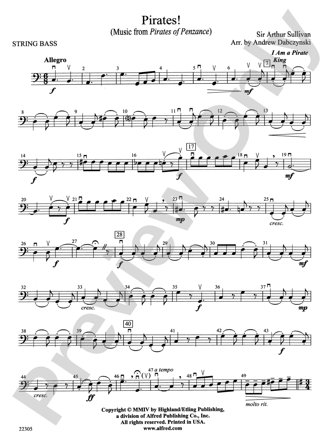 Pirates!: String Bass