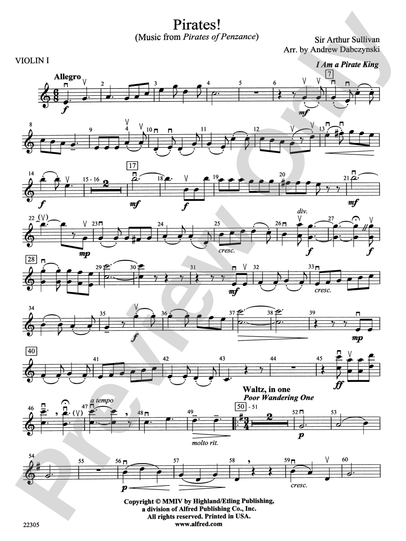 Pirates!: 1st Violin