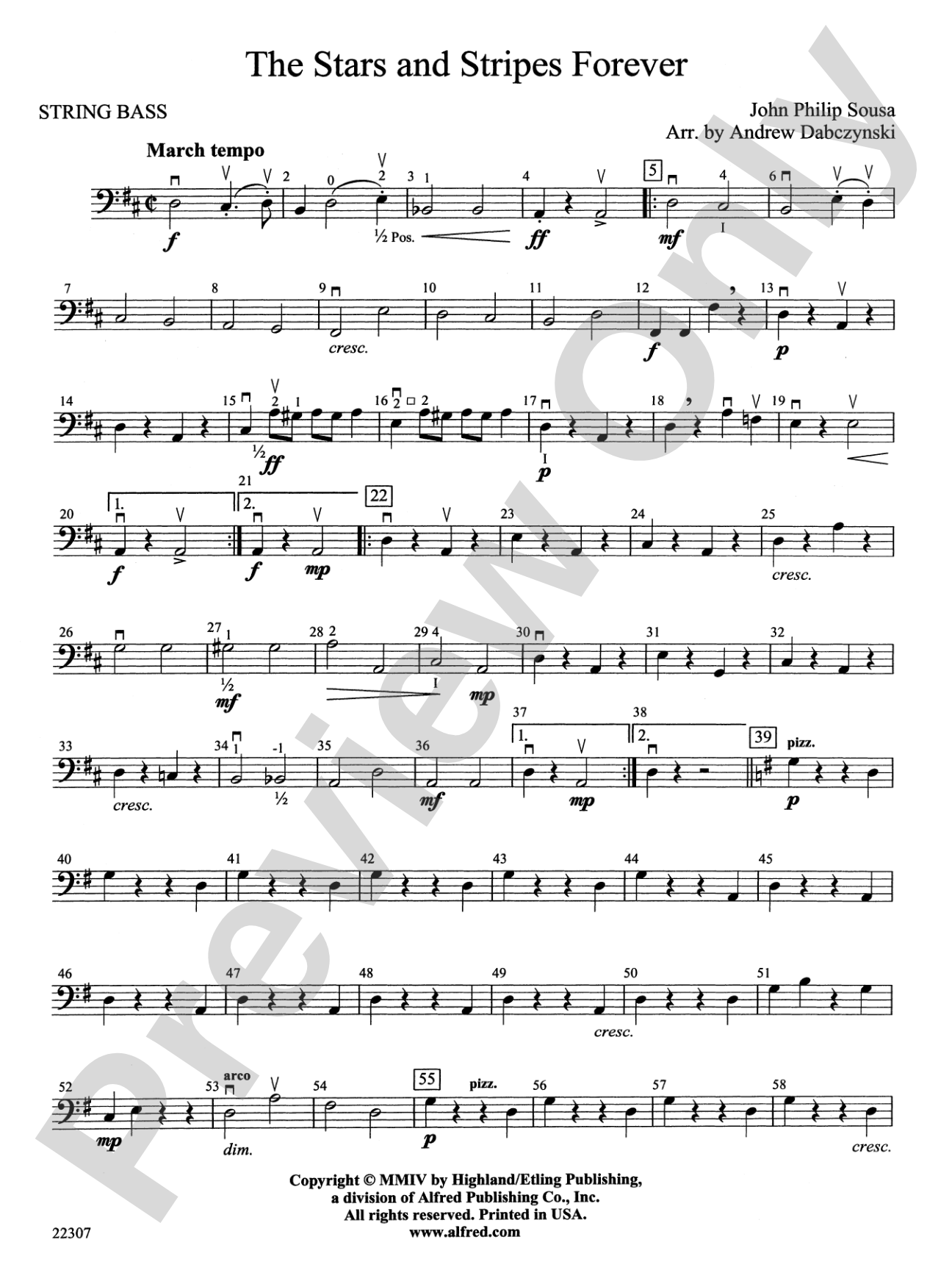 The Stars and Stripes Forever: String Bass