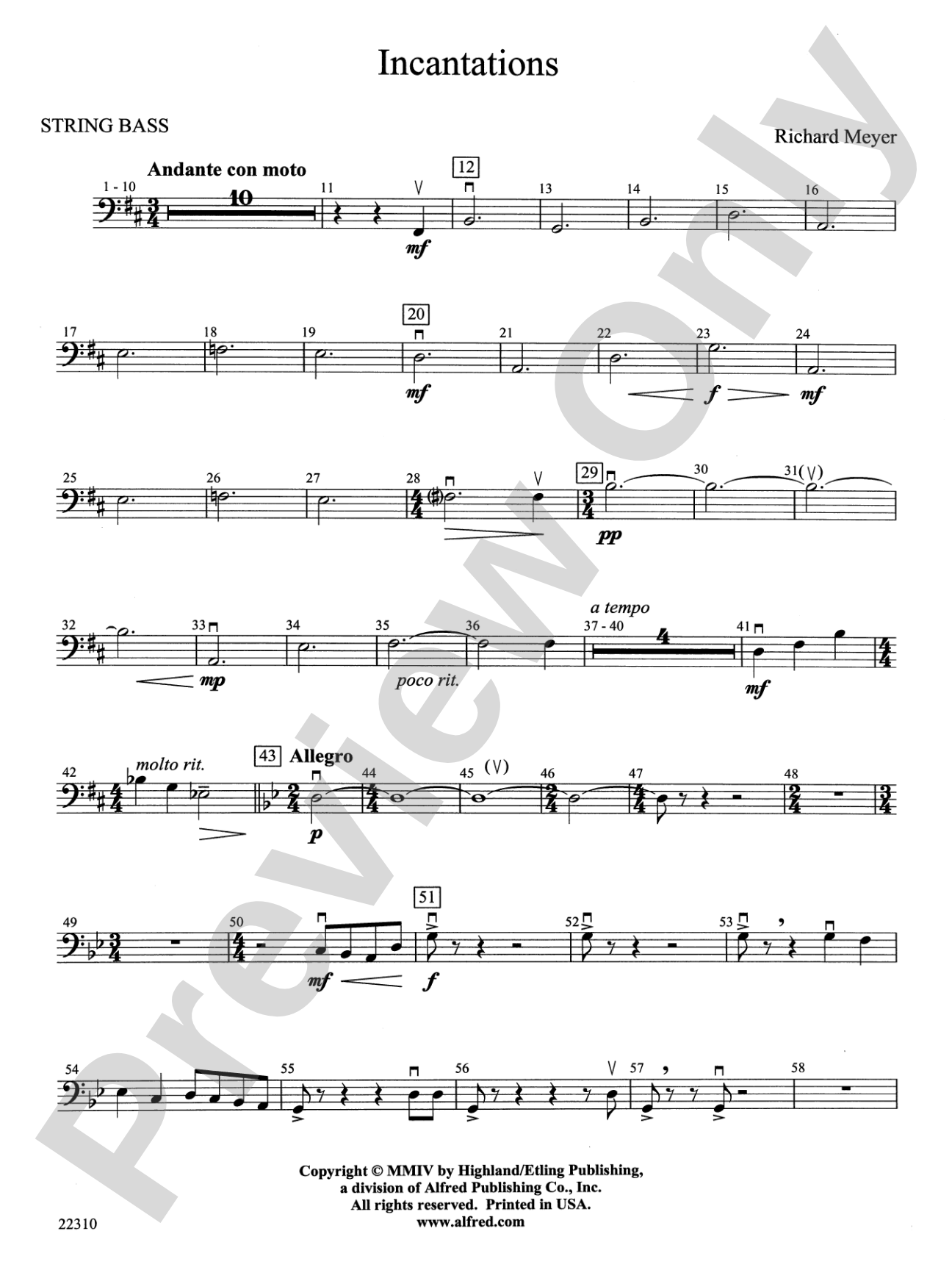 Incantations: String Bass