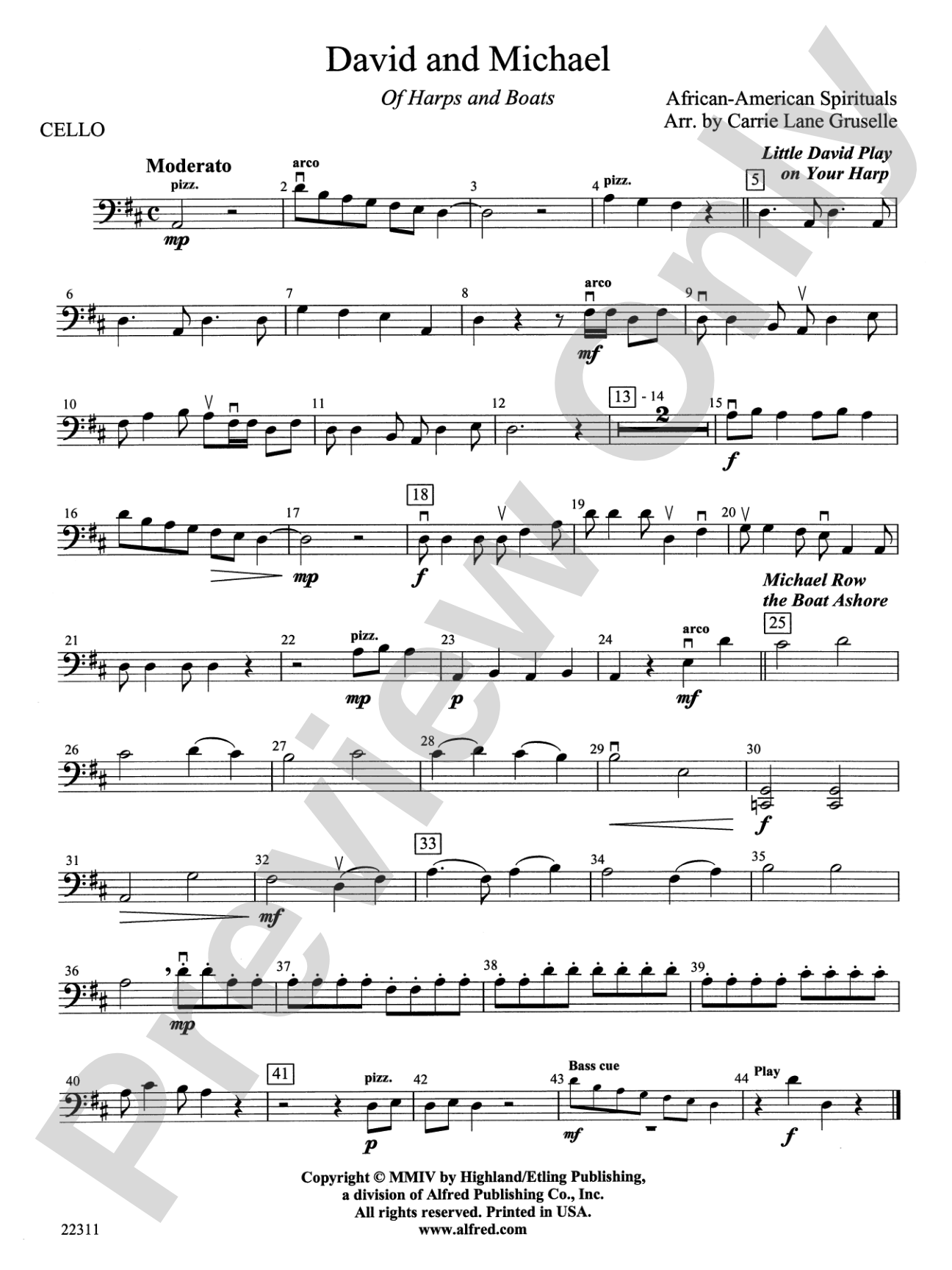 David and Michael: Cello