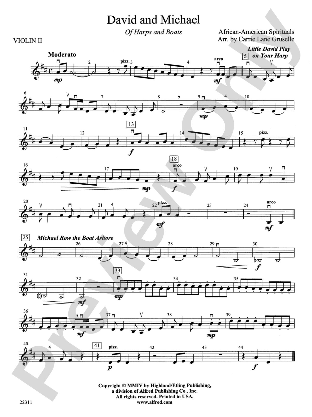 David and Michael: 2nd Violin