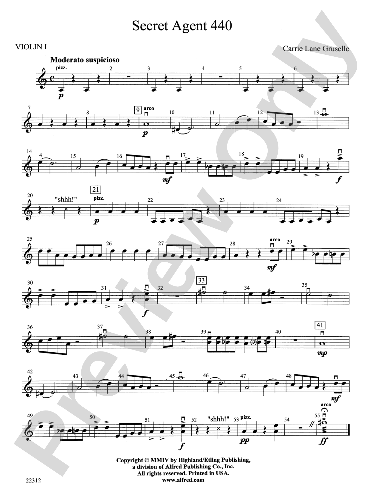 Secret Agent 440: 1st Violin