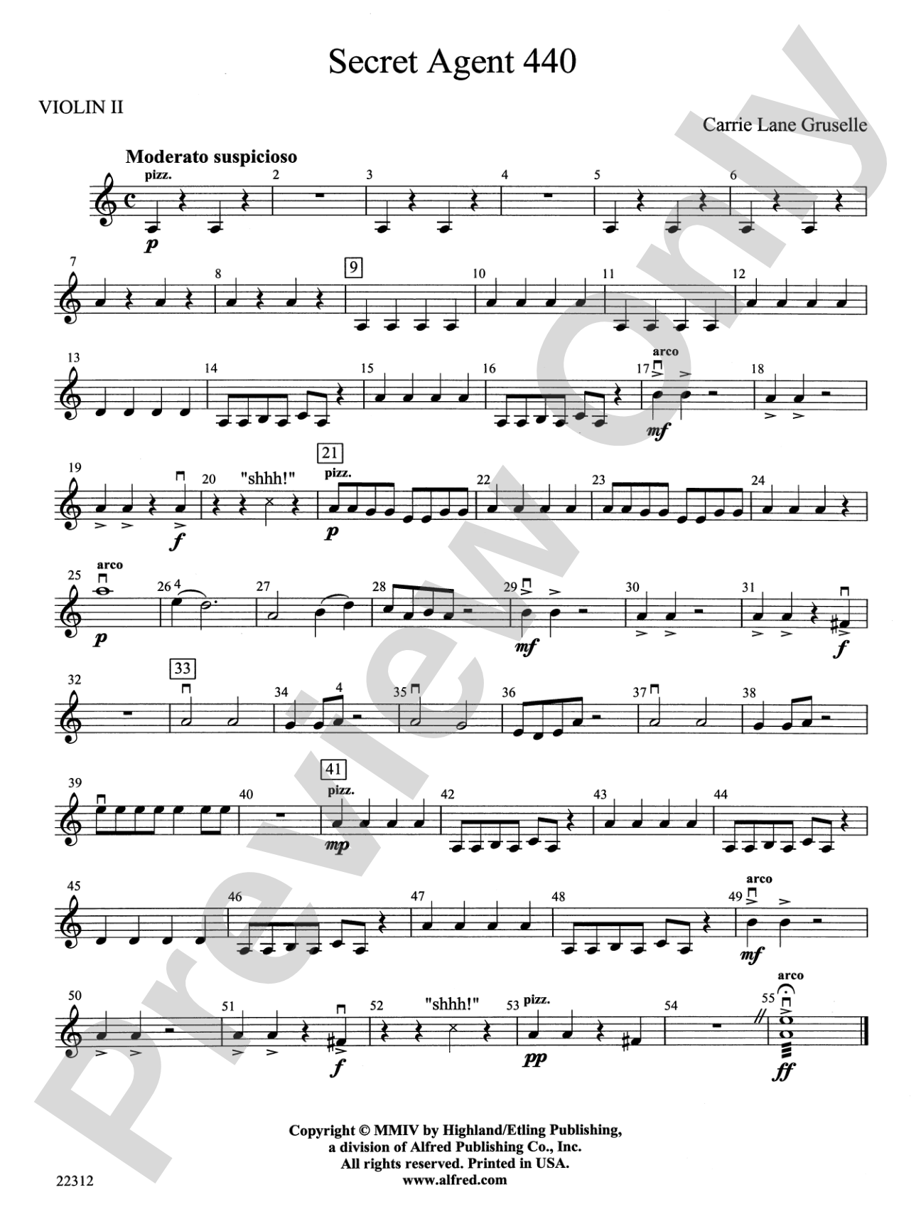 Secret Agent 440: 2nd Violin
