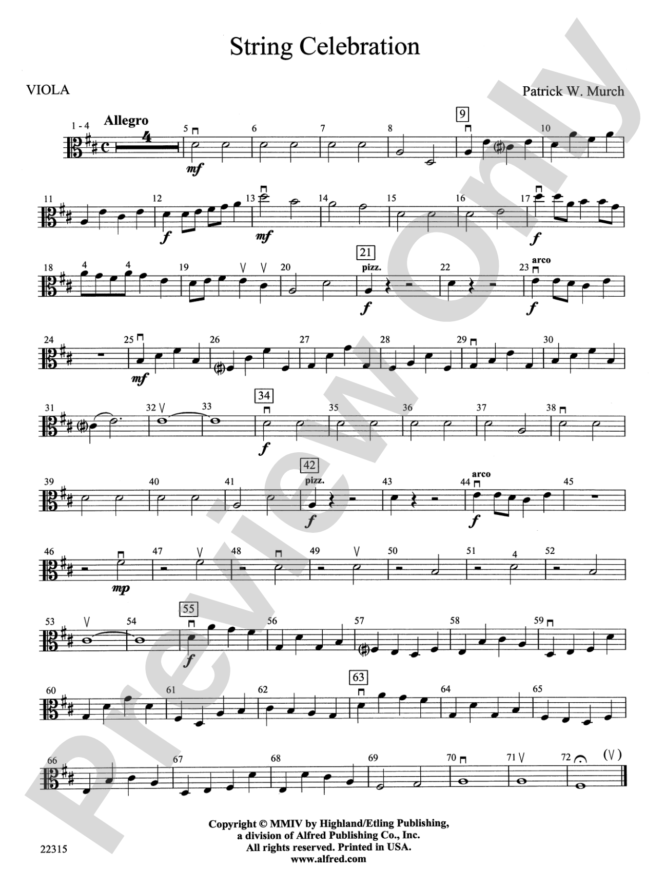 String Celebration: Viola