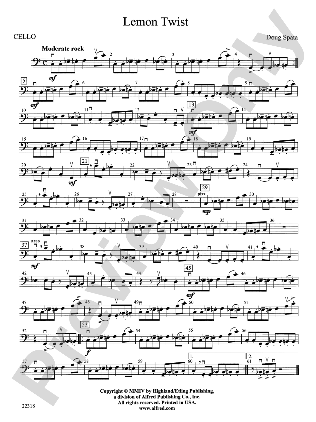 Lemon Twist: Cello
