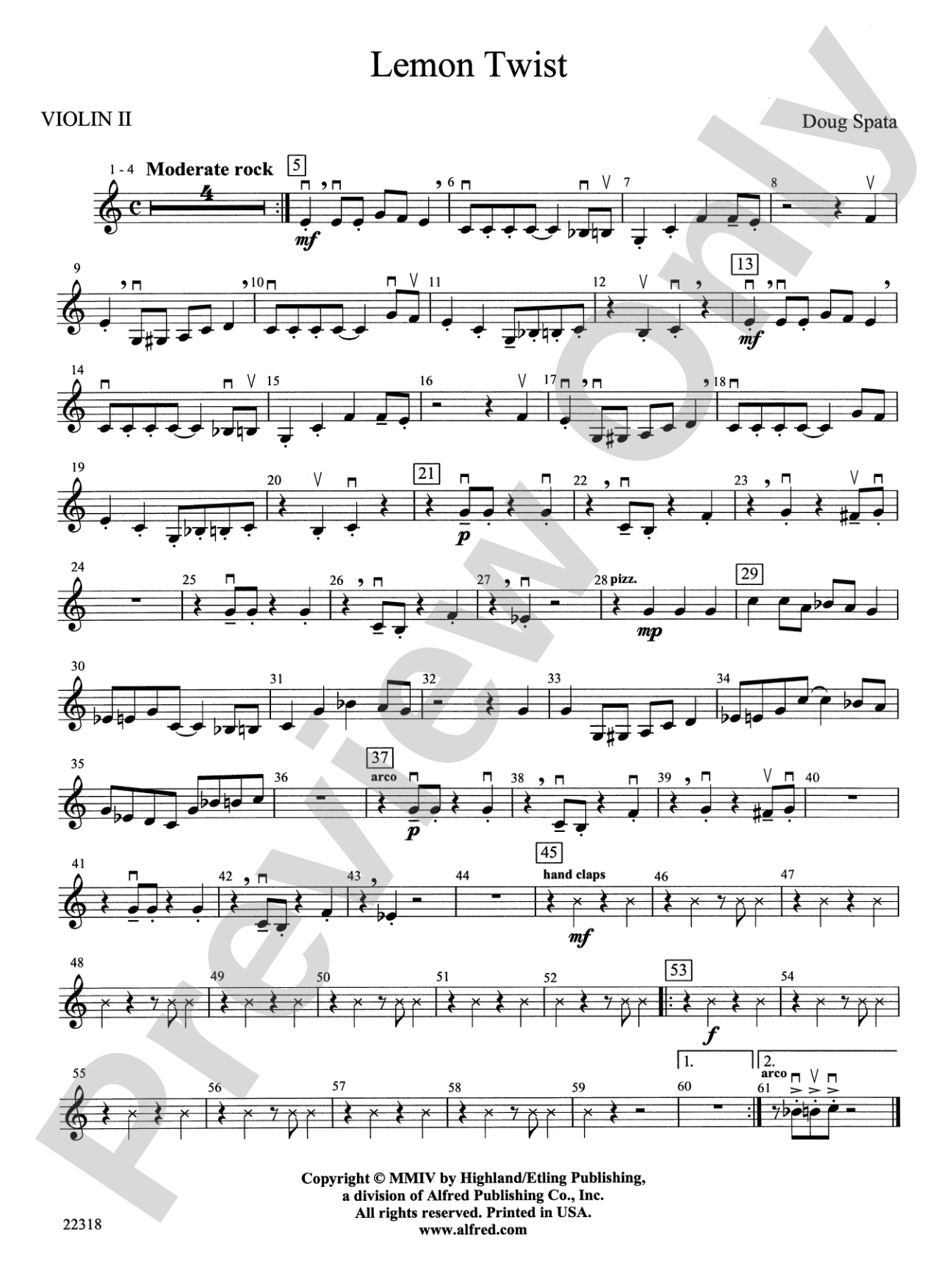 Lemon Twist: 2nd Violin