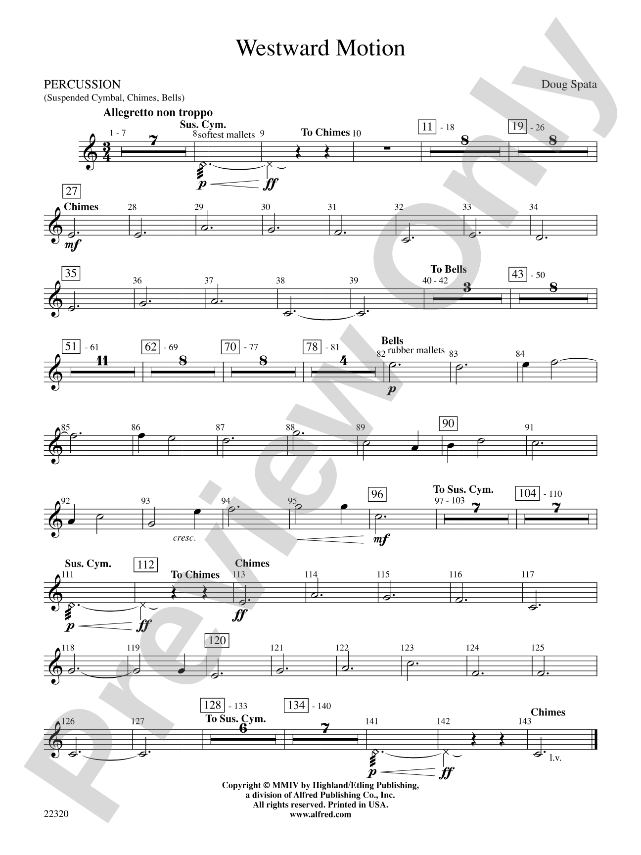 Westward Motion: 1st Percussion