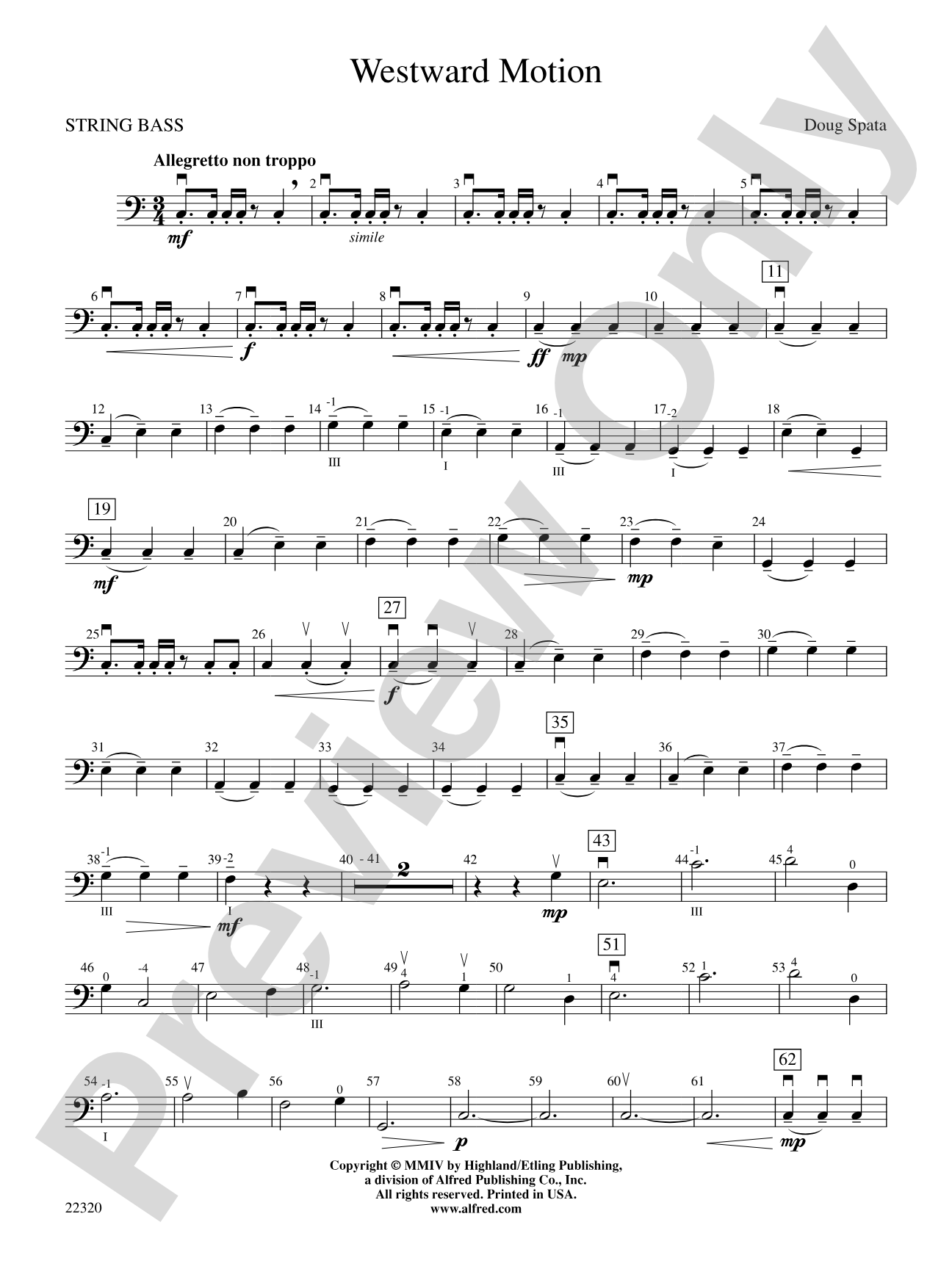 Westward Motion: String Bass