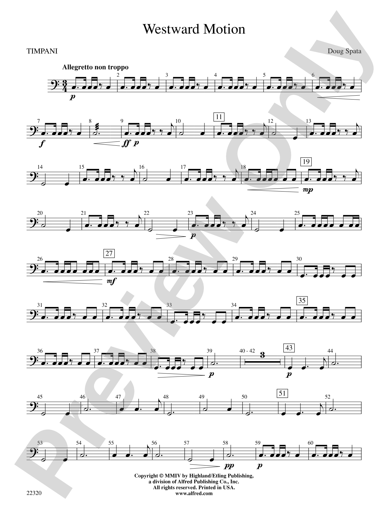 Westward Motion: Timpani