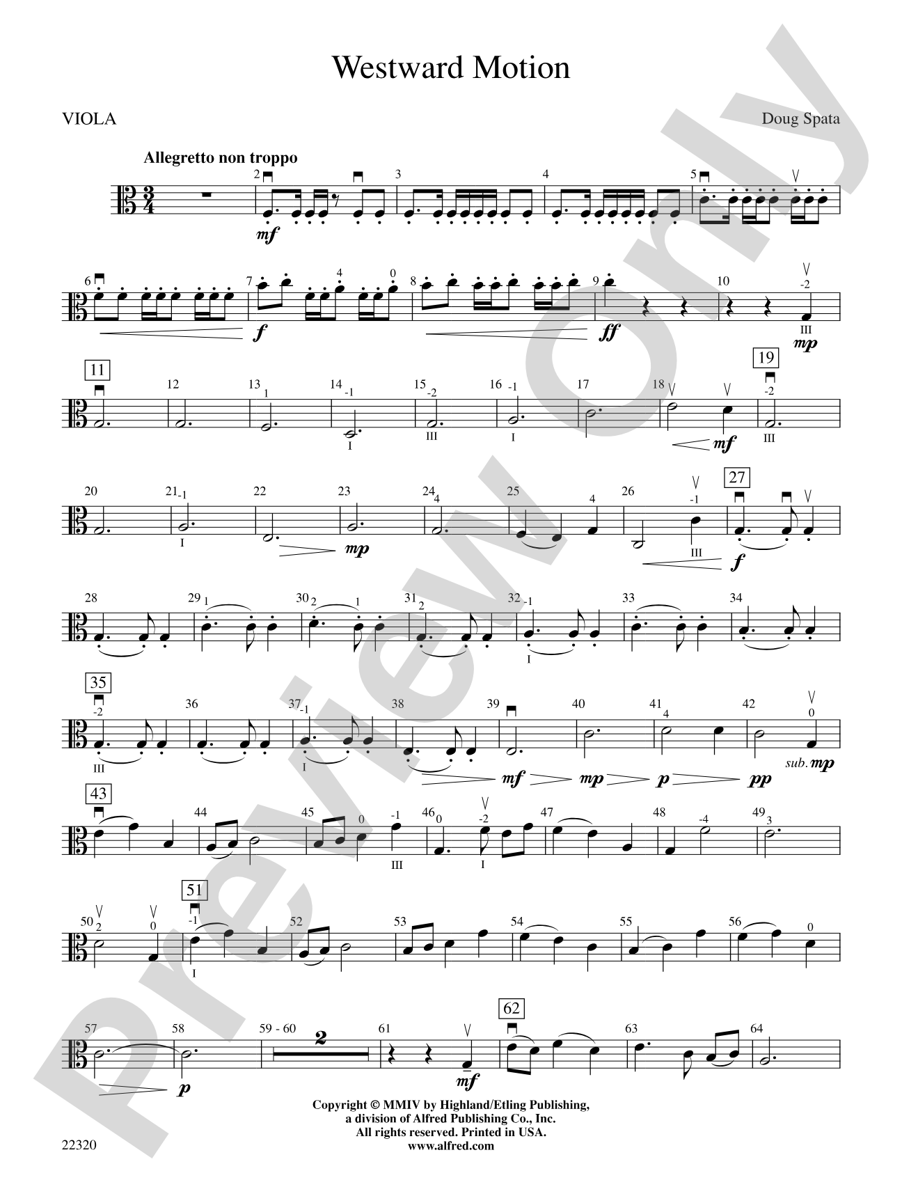 Westward Motion: Viola