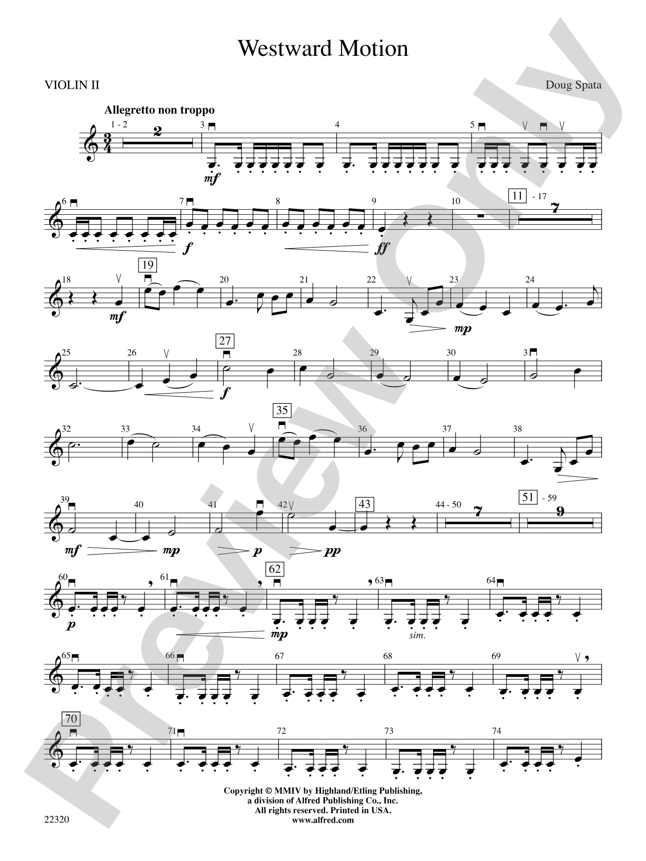 Westward Motion: 2nd Violin