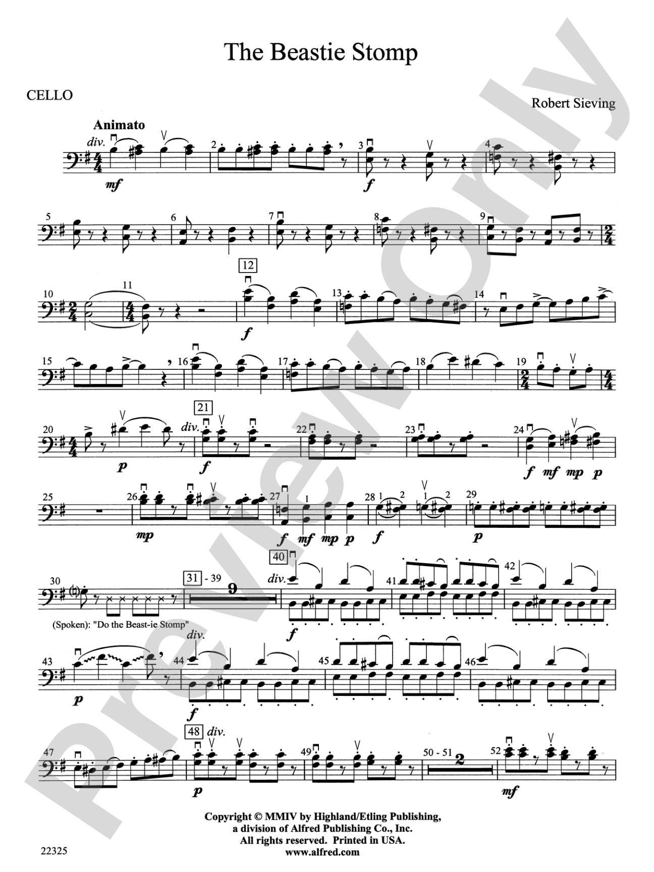 The Beastie Stomp: Cello
