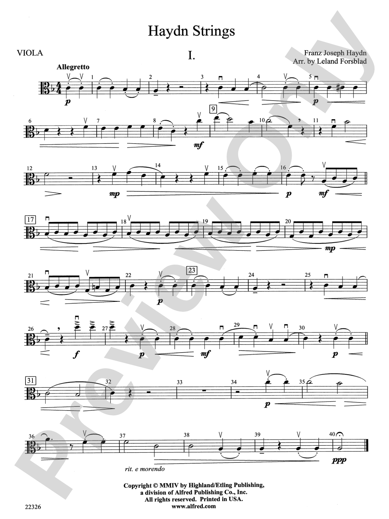 Haydn Strings: Viola