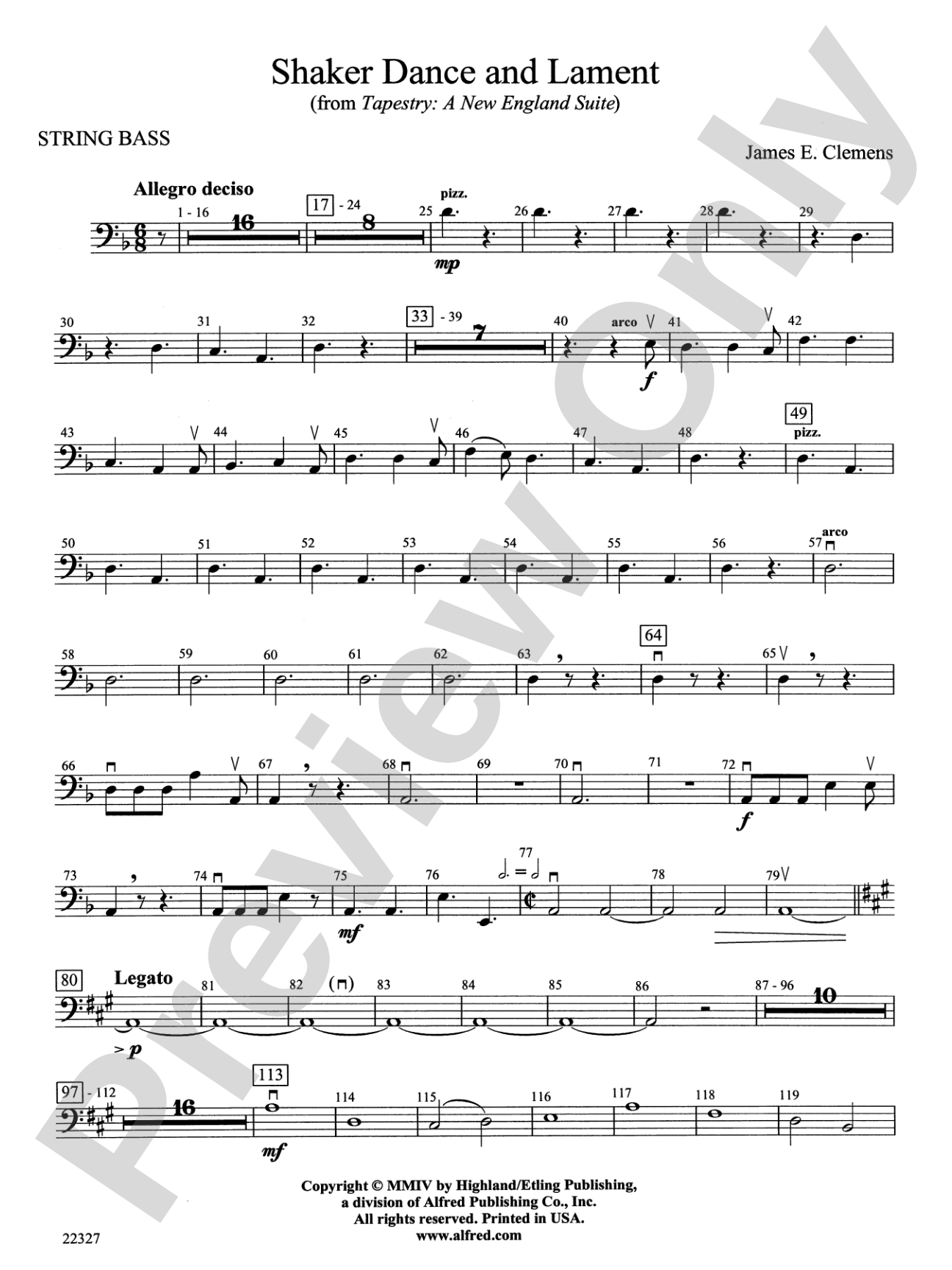 Shaker Dance and Lament: String Bass