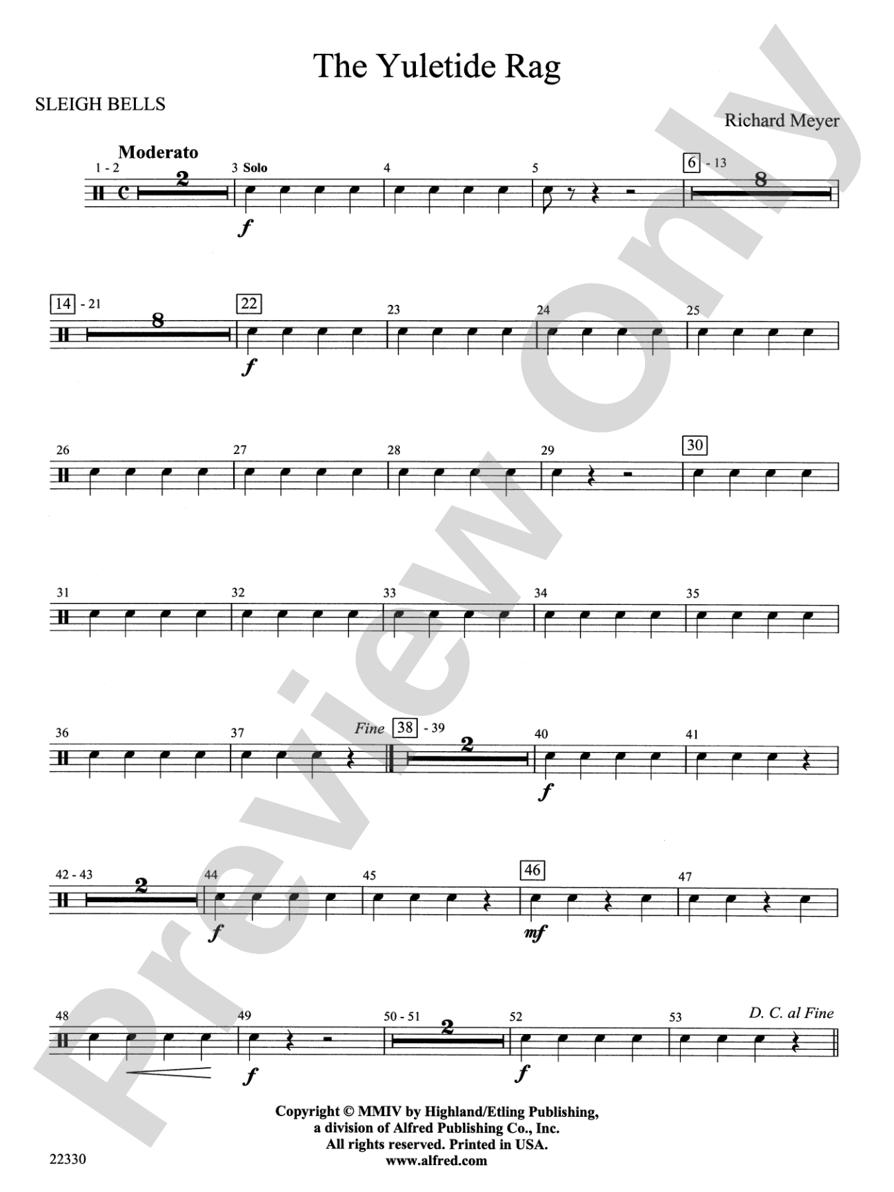 The Yuletide Rag: Bells
