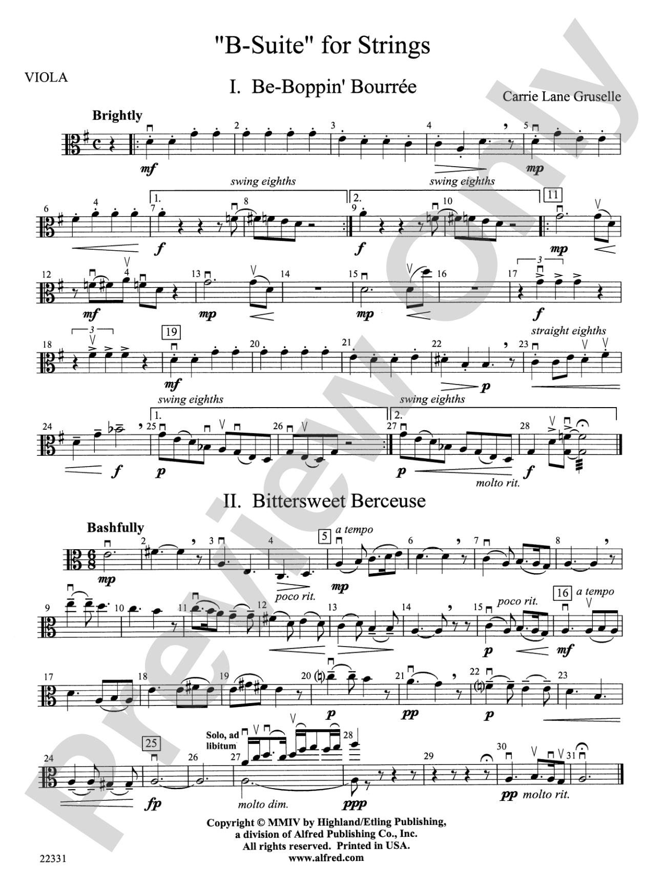 "B-Suite" for Strings: Viola