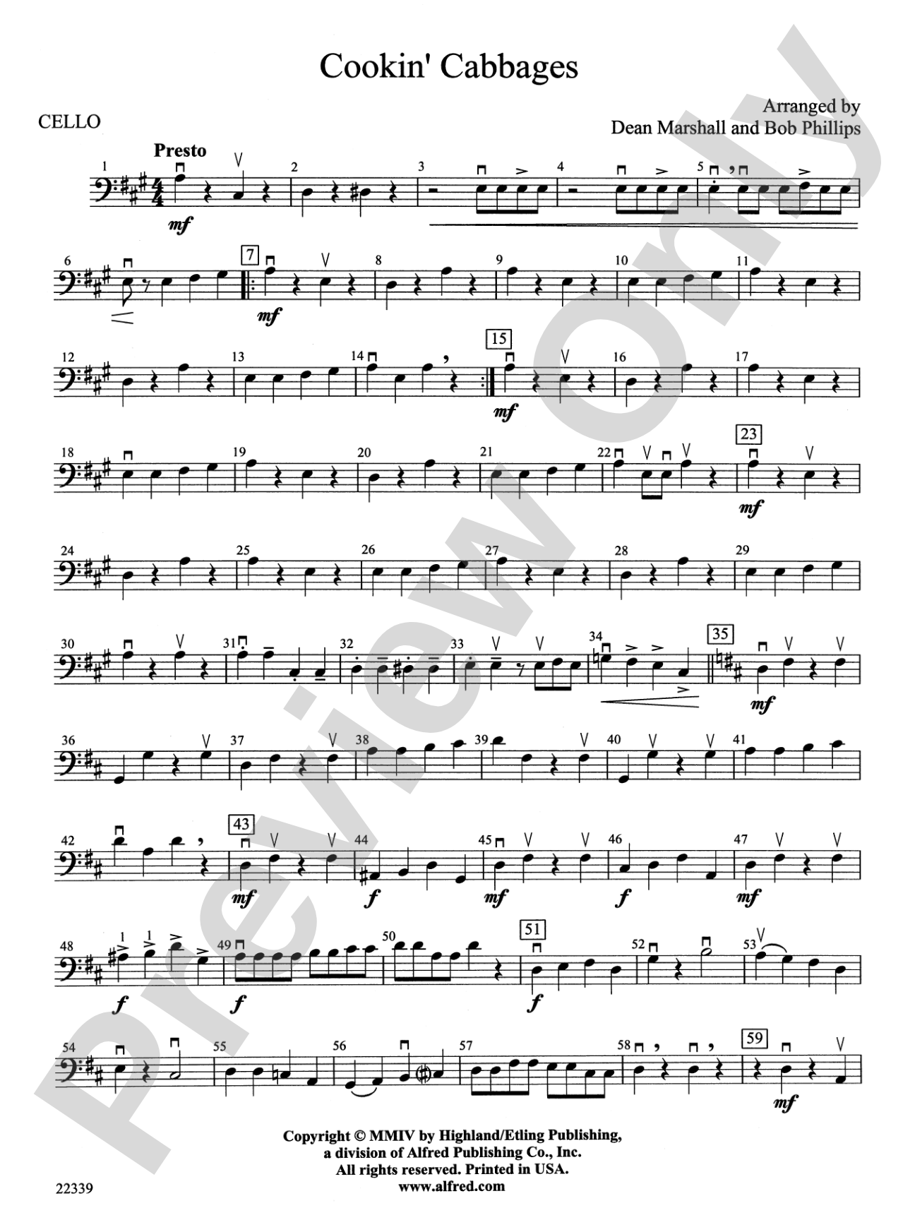 Cookin' Cabbages: Cello