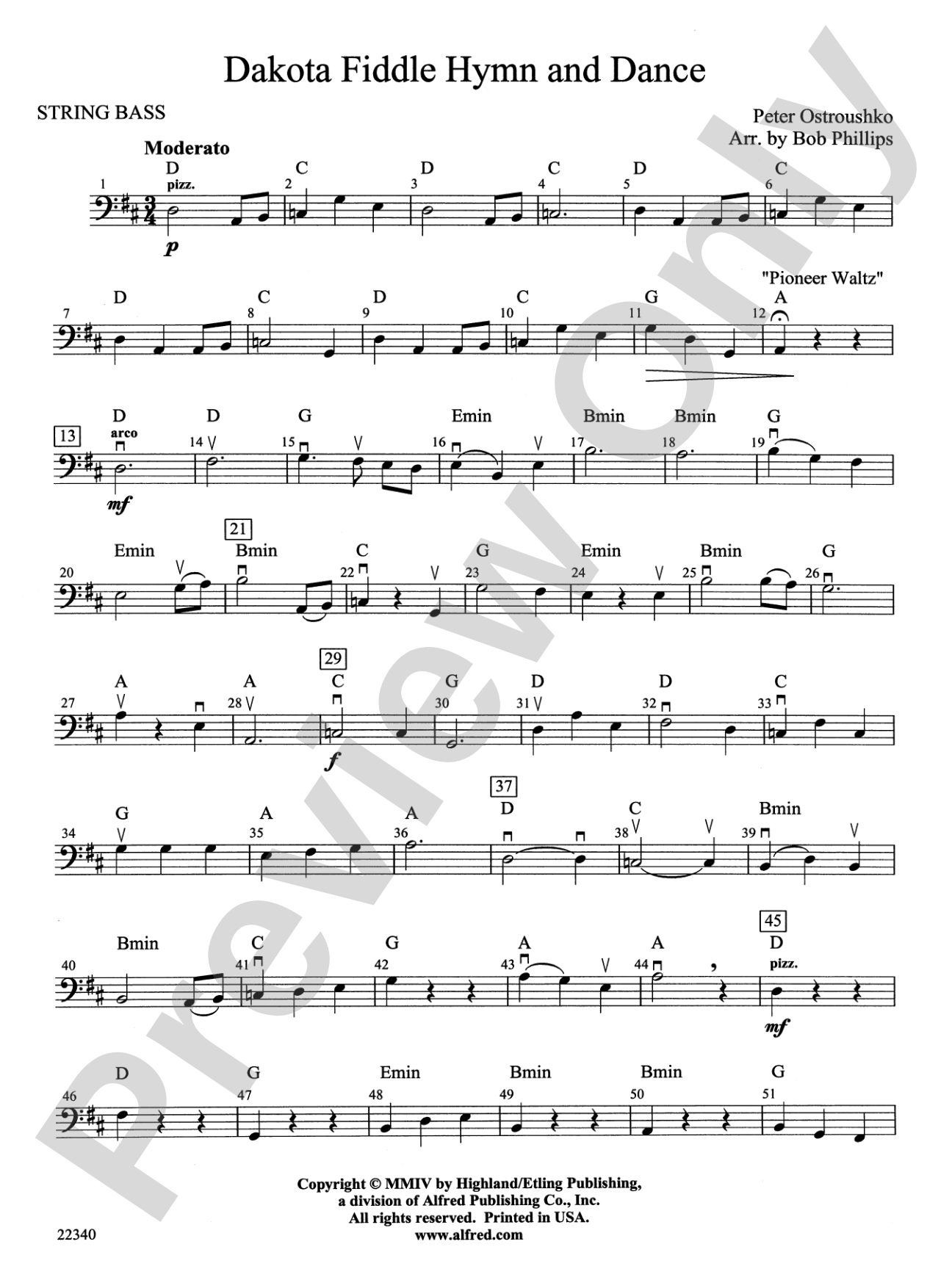 Dakota Fiddle Hymn and Dance: String Bass