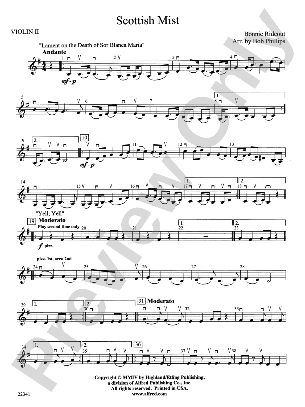 Scottish Mist: 2nd Violin