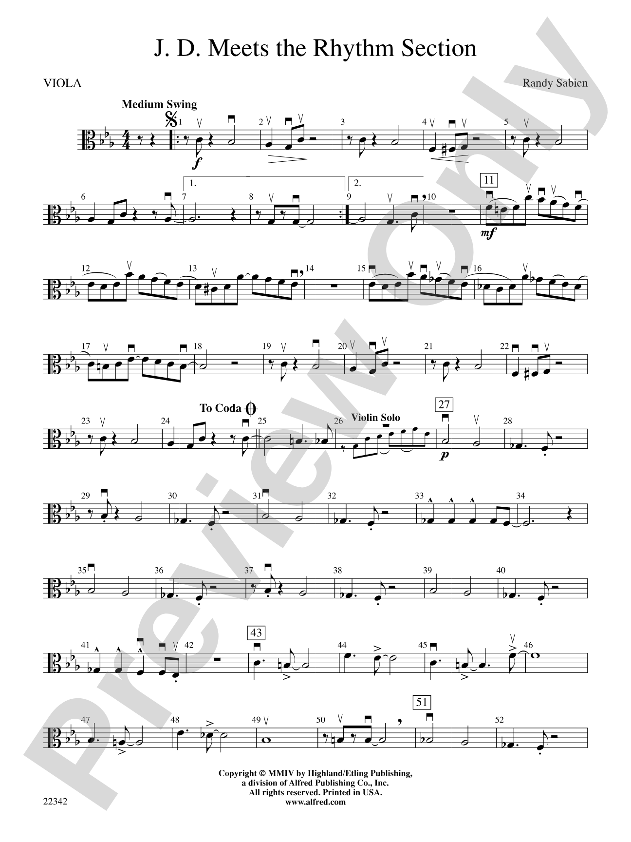 J. D. Meets the Rhythm Section: Viola