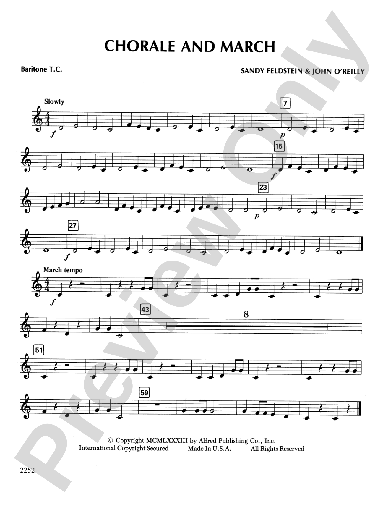 Chorale and March: Baritone T.C.