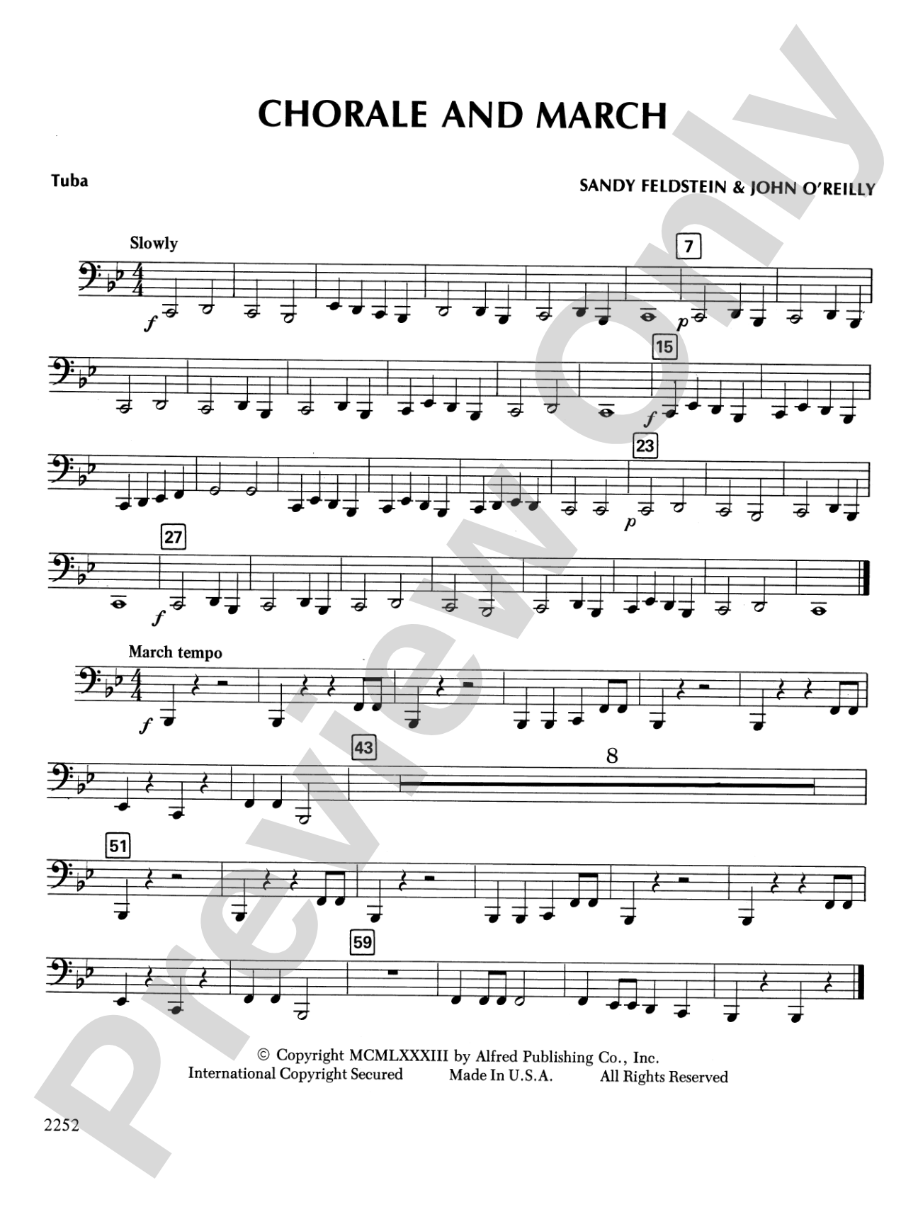 Chorale and March: Tuba