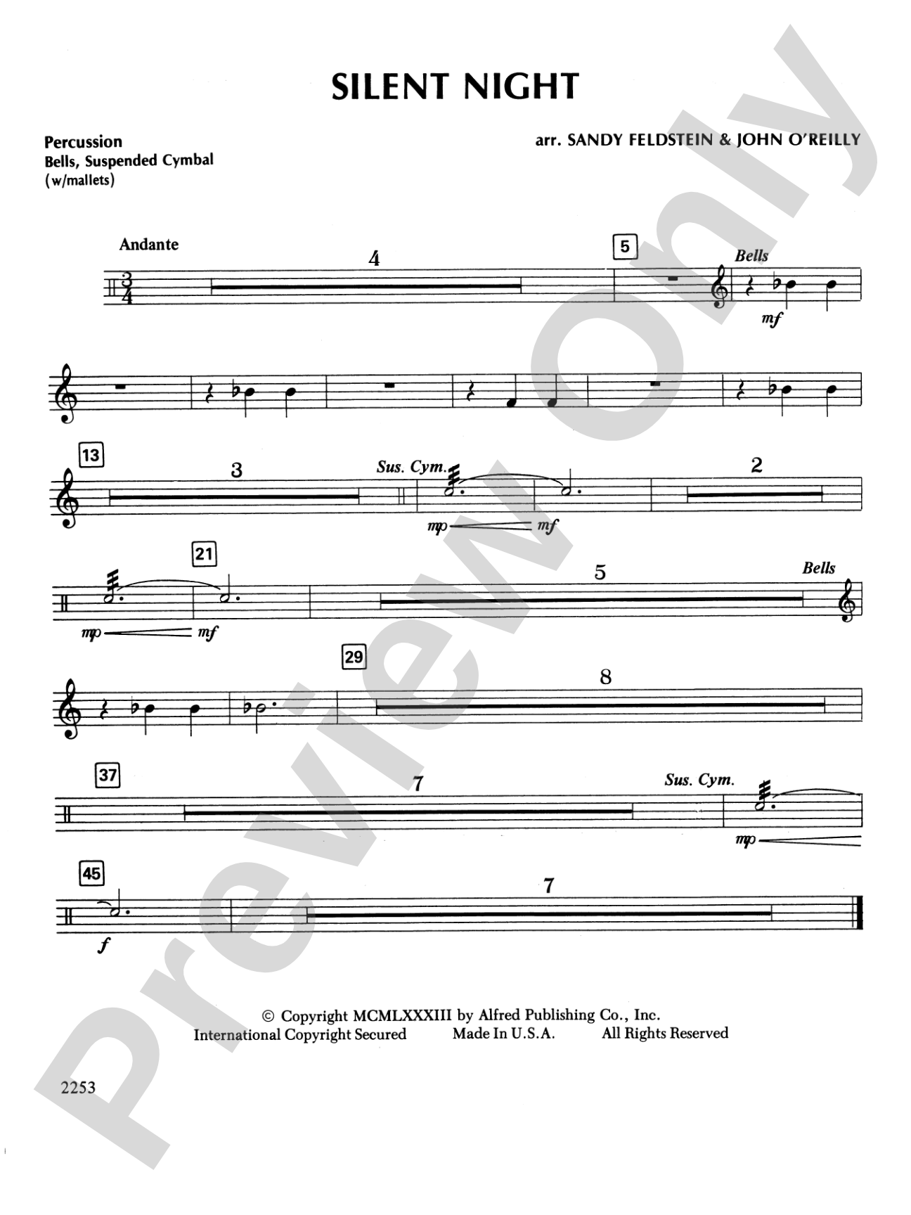 Silent Night: 1st Percussion