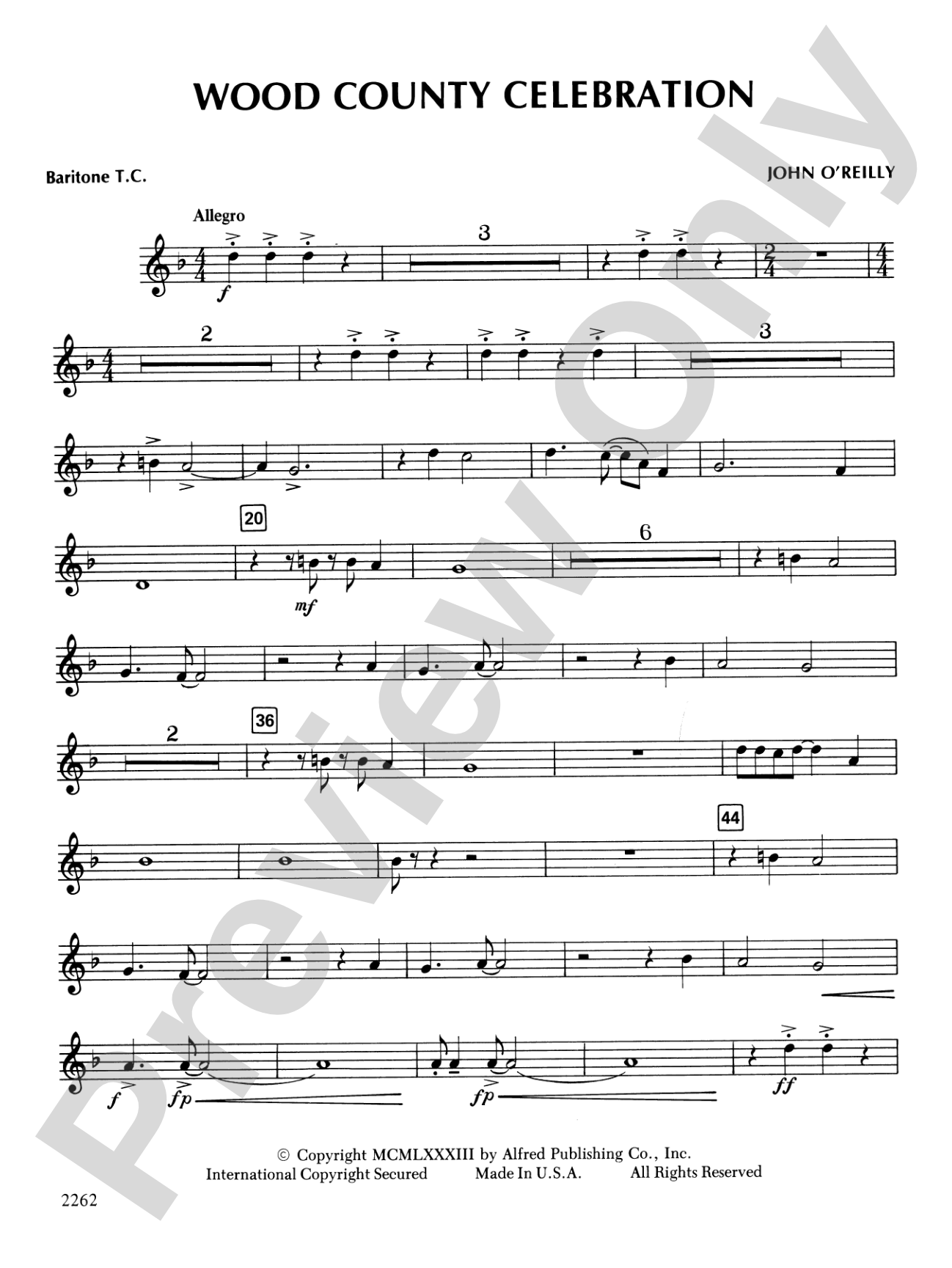 Wood County Celebration: Baritone T.C.