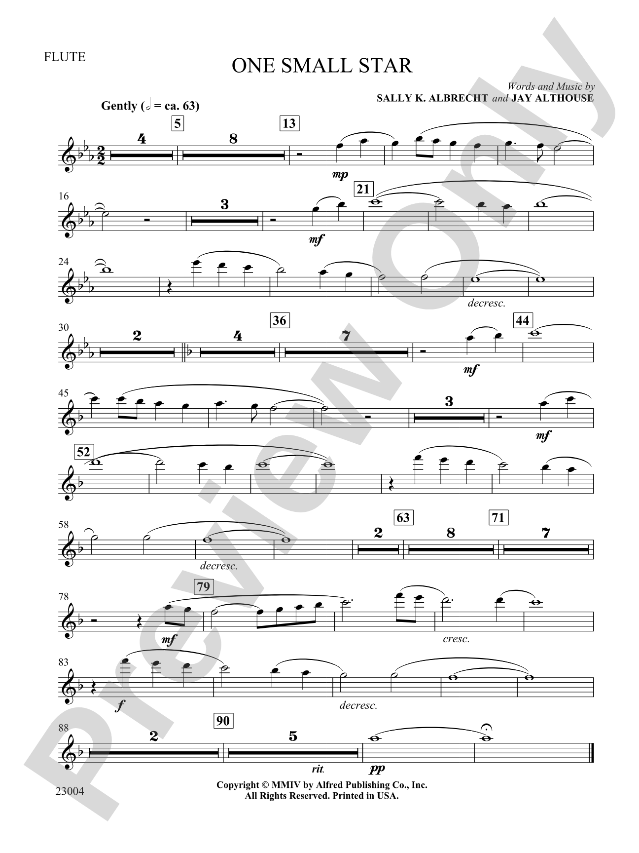 One Small Star: Flute